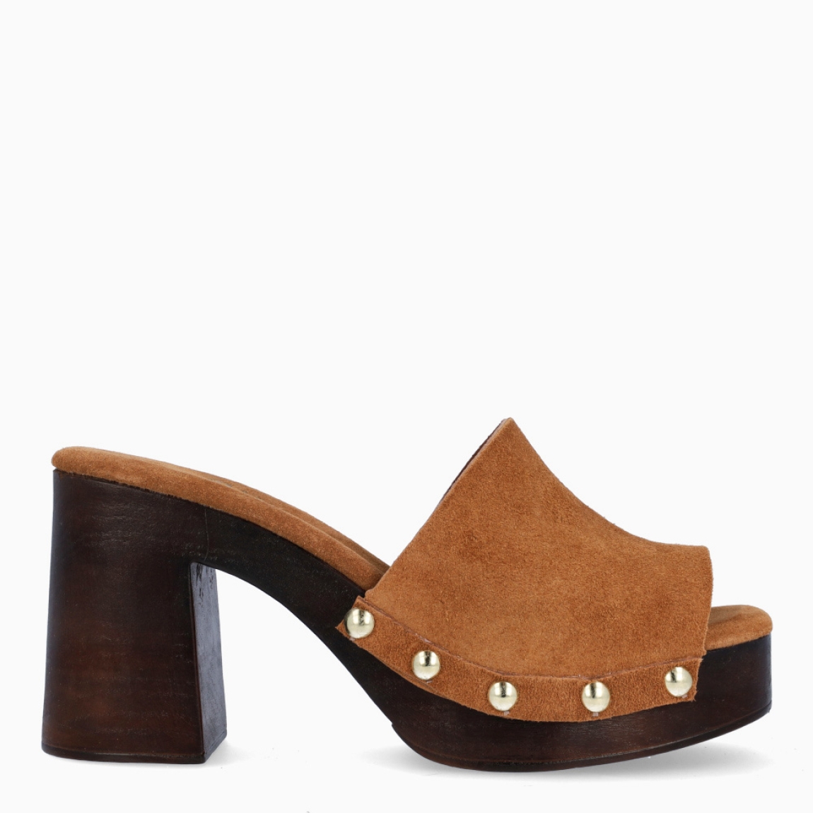 Sandalias de la marca Itse, modelo LUZMILA. Elaboradas en ante color cuero con tira grande en pala. Interior en ante color cuero. Cierre de sandalias Itse con hebilla en tobillo y suela con tacón de 8cm de altura. Estas sandalias chanclas Itse LUZMILA son ideales para ti!