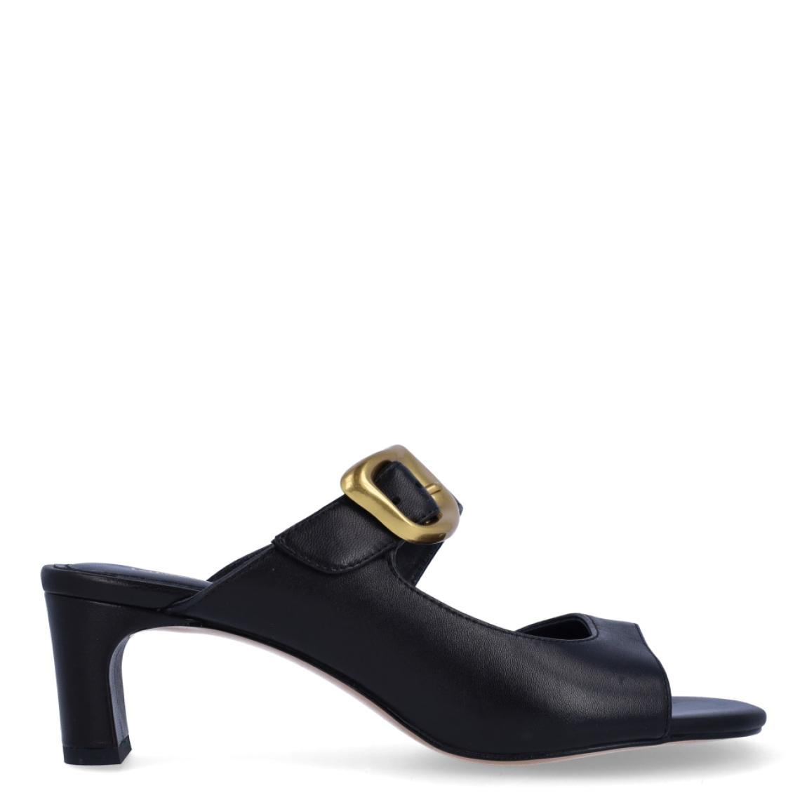 Sandalias de la marca Ines Palliser, modelo HELLA. Exterior en piel color negro con punta redonda y cierre de hebilla color dorado en pala. Interior en piel color negro. Sandalias con tacón de 5cm de altura. Estas sandalias Ines Palliser HELLA son unas clásicas, ideales para darle el look de elegancia y comodidad a tus looks!