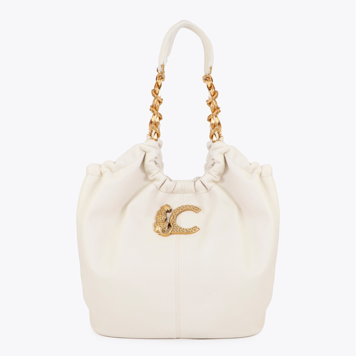 Elegante bolso shopper de la marca Lola Casademunt, modelo MARA. Bolso elaborado en polipiel color blanco con detalle de cadena dorada. Decorado con emblema animal en la parte frontal. Espacioso interior con bolsillos. Ideal para el uso diario. Bolso Lola Casademunt MARA, complemento ideal para ti!ALTO 30cm ANCHO 45cm PROFUNDIDAD 10cm