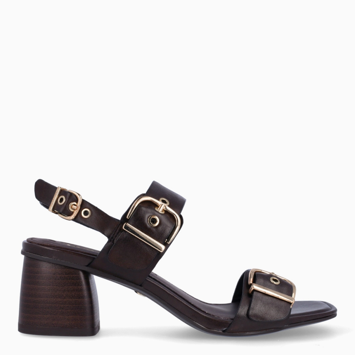 Sandalias de la marca Tamaris, modelo LETY. Sandalias elaboradas en piel color marrón con tiras en pala con detalle de hebillas grandes. Interior en piel color marrón. Cierre de sandalias Tamaris con hebilla en talón. Suela con tacón de 5cm de altura. Estas sandalias Tamaris LETY son ideales para ti!