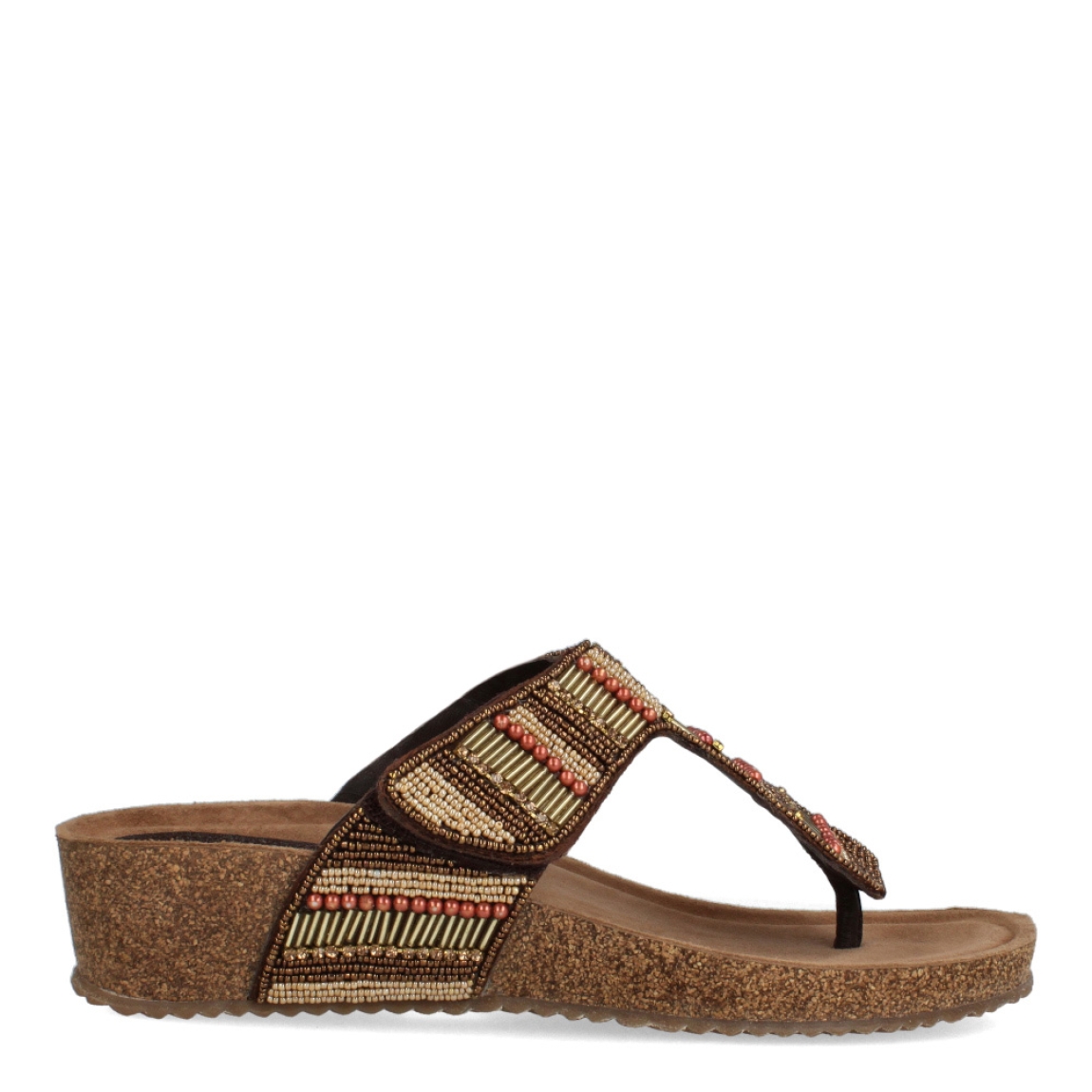 Sandalias de la marca Itse, modelo LUISA. Exterior de las sandalias en piel color marrón con detalles en piedrería multicolor. Interior de las sandalias en ante color marrón. Sandalias con cuña de 3cm de altura. Estas sandalias Itse LUISA son perfectas para esta temporada, con ellas crearás looks cómodos y con estilo. No te pueden faltar en el armario!