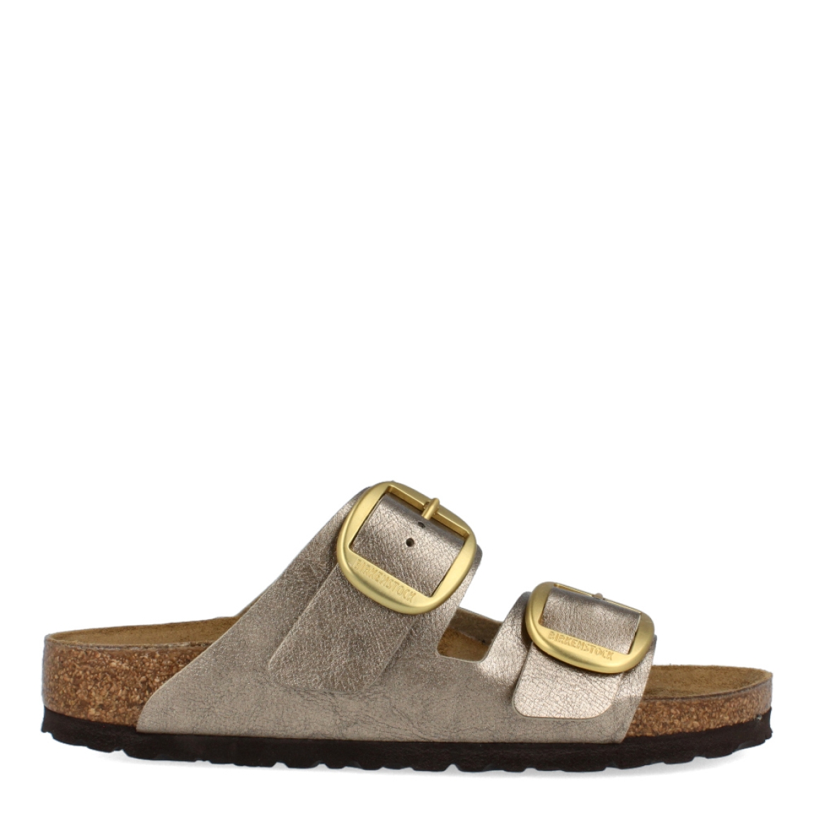 Sandalias de la marca Birkenstock, modelo ARIZONA BIG BUCKLE. Exterior de sandalias en piel color bronce. Sandalias con base de corcho en forma anatómica. Cierre de las sandalias Birkenstock con dos hebillas de espiga metálica con ajuste individual. Estas sandalias Birkenstock ARIZONA BIG BUCKLE está diseñado con material resistente y respetuoso con la piel. El complemento ideal que necesitas para tus looks llenos de comodidad esta temporada.