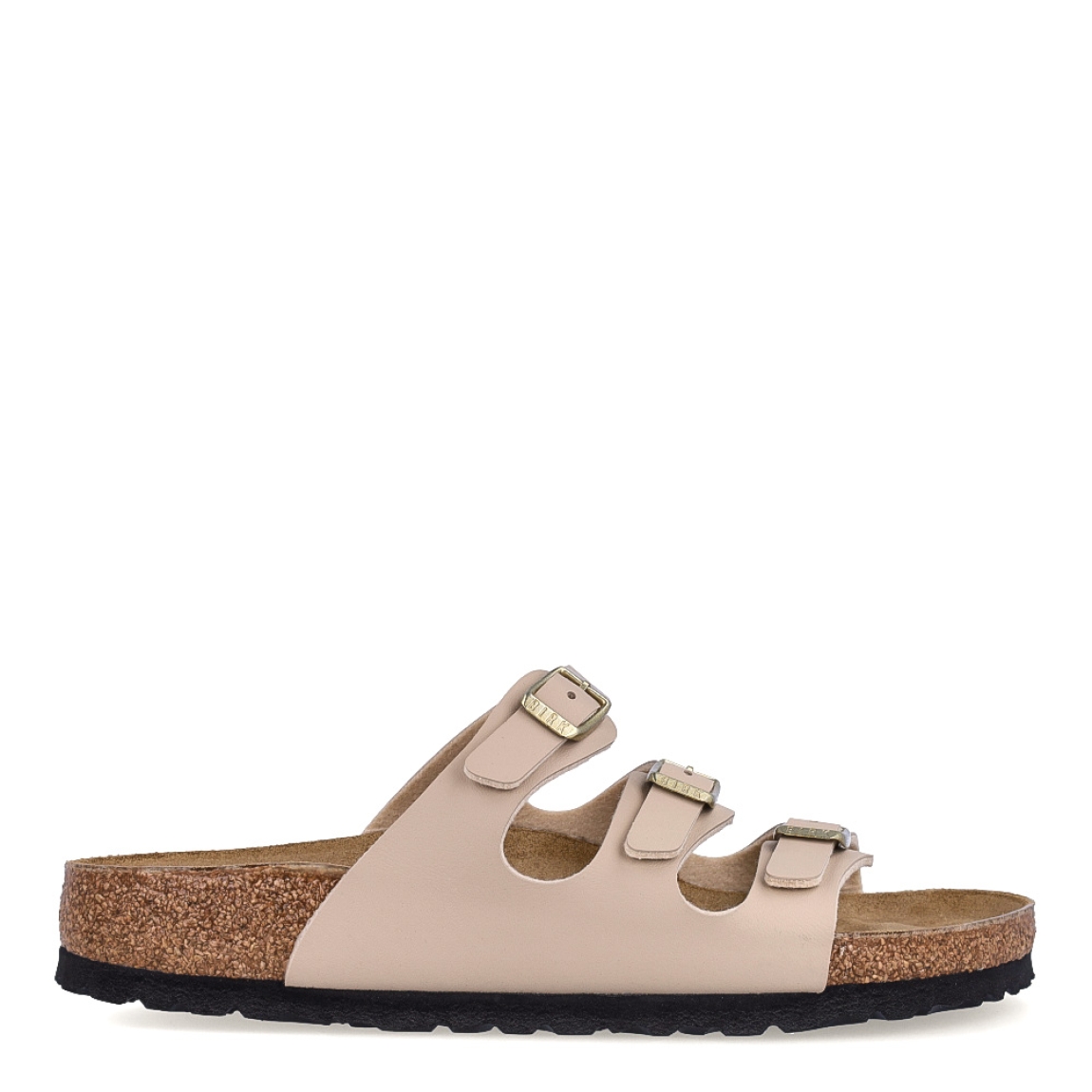 Sandalias de la marca BIRKENSTOCK, modelo FLORIDA. Elaborado en piel color camel, con tres correas estrechas con ajuste individual gracias a las robustas hebillas de metal, la sandalia ofrece además buena sujeción y se adapta de manera individual a todas las formas de pie. Suela plana y de goma. Estas sandalias BIRKENSTOCK FLORIDA son ideales para esta temporada!