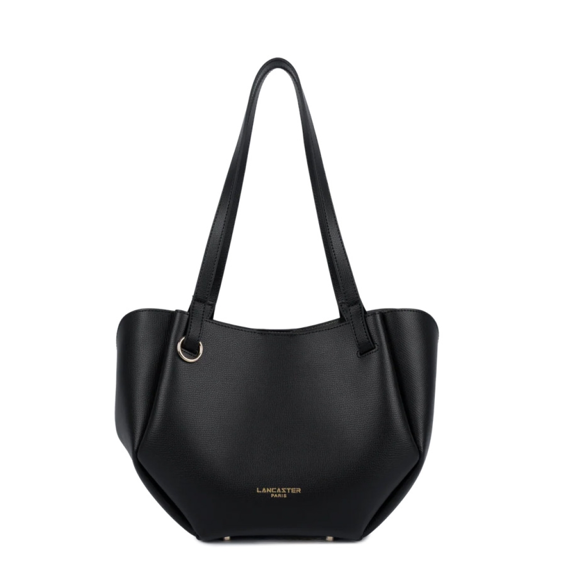 Bolso shopper de la marca Lancaster, modelo SIERRA HAUS. Bolso de hombro confeccionado en serraje de piel de vacuno granulada color negro. Se compone de dos compartimentos con cierre a presión y un compartimento central con cremallera para organizar tus esenciales. Bolso Lancaster equipado con dos asas sencillas no ajustables, se lleva al hombro. Bolso Lancaster SIERRA HAUS, es un complemento ideal para completar tus looks del día a día!