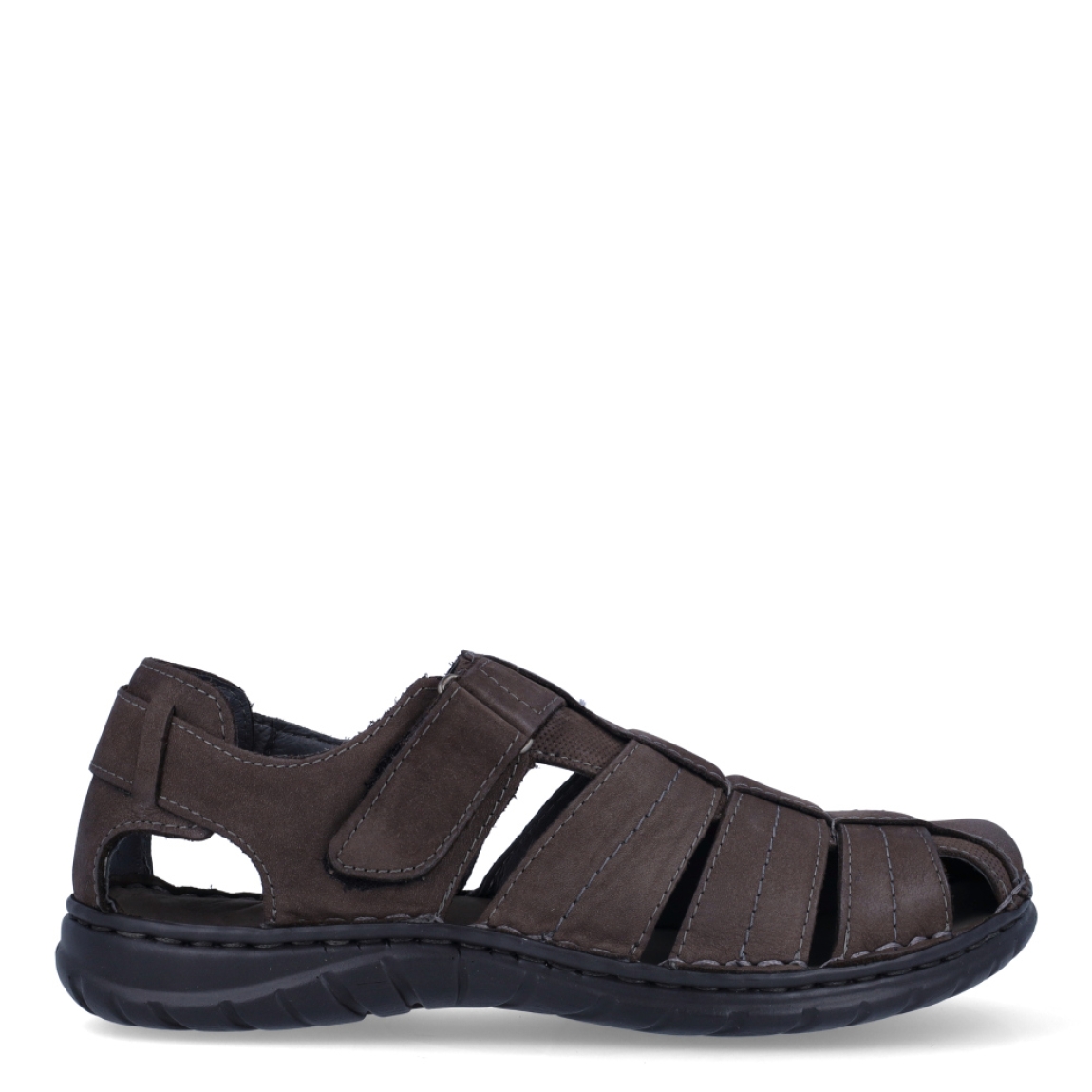 Sandalias clásicas de la marca Walk & Fly, modelo 541. Exterior en piel color marrón con tiras cruzadas. Cierre con velcro y con plataforma de goma plana. Estas sandalias Walk & Fly 541 tienen la comodidad que necesitas en tu día a día!