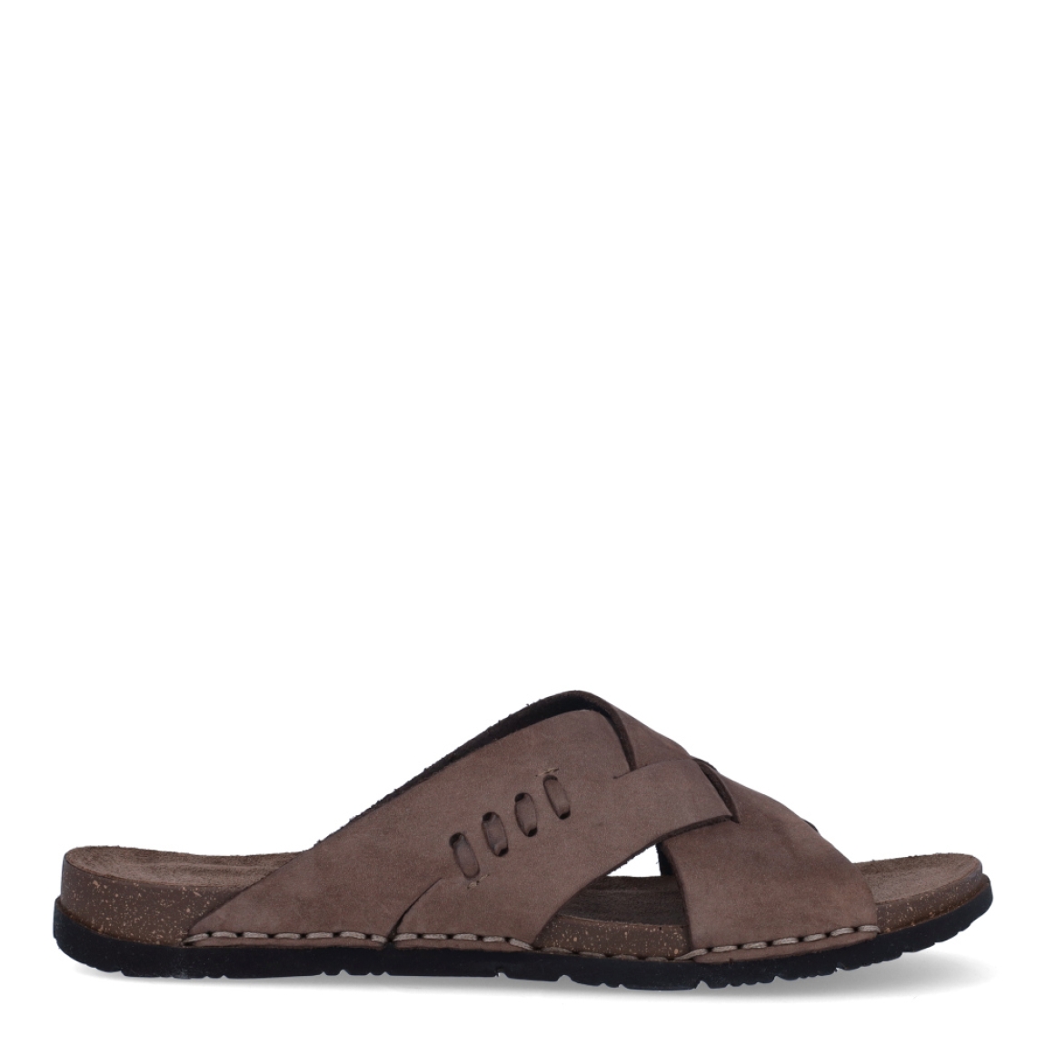 Sandalias clásicas de la marca Walk & Fly, modelo 868. Exterior en neopreno color marrón con tiras cruzadas. Sandalias abiertas con plataforma de goma plana. Estas sandalias Walk & Fly 868 tienen la comodidad que necesitas en tu día a día!