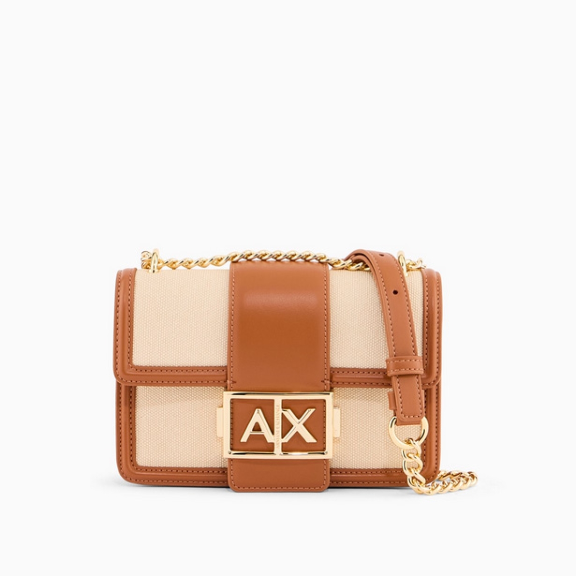 Bolso de la marca Armani Exchange, modelo ANAHÍ. Bolso bandolera en piel color cuero. Bolso compacto, con toque de lujo discreto. Este minibolso bandolera, encarna la elegancia sutil. Su forma compacta, definida por un intrigante patrón tejido, lo convierte en un accesorio sofisticado para la mujer moderna. Llévalo al hombro, cruzado o como bolso de mano. Un pequeño tesoro de estilo, perfecto para guardar lo esencial con elegancia. Bolso Armani Exchange ANAHÍ, ideal para llevarlo a todos lados! Medidas: alto 12cm y ancho 19cm.