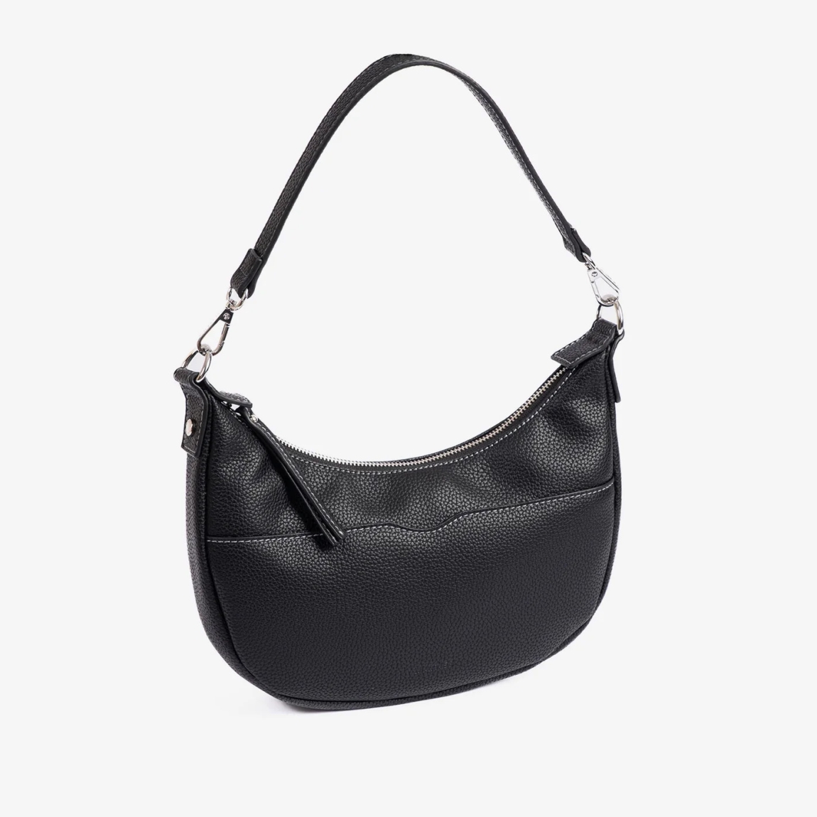 Bolso de la marca Matias Salva, modelo MINNA. Bolso elaborado en polipiel de alta calidad color negro, con un acabado fiel a la piel natural.Tamaño pequeño, ideal para llevar tus imprescindibles. Bolsillos estratégicamente ubicados para llevarlo todo organizado. Bolso Matias Salva, con bandolera desmontable con mosquetones, ajustable en alturaAsa de hombro desmontable. Interior forrado en textil suave al tacto. Bolso Matias Salva MINNA, ideal para llevar a todos lados! Medidas: 24.5x14x05 cm