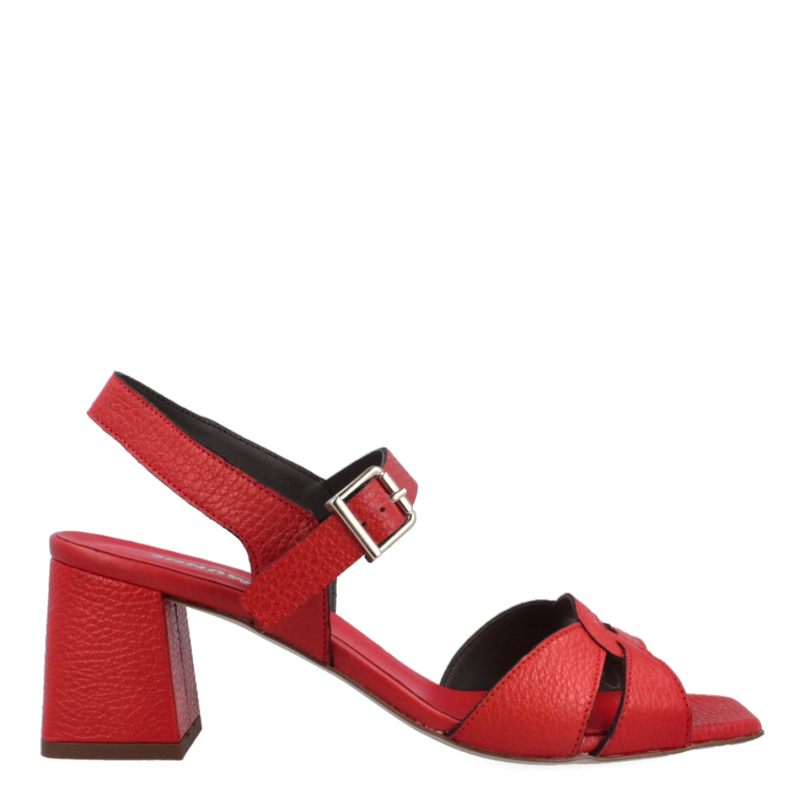 Sandalias de la marca Munné, modelo SERP. Exterior de la sandalias en piel estilo serpiente color rojo. Interior de las sandalias en piel color rojo. Cierre de las sandalias con hebilla en el tobillo. Sandalias Munné con tacón de 6cm de altura. Estas sandalias Munné, modelo SERP, son el complemento perfecto para esta temporada, te ayudará a armar looks atrevidos y lucirlos con la máxima comodidad!