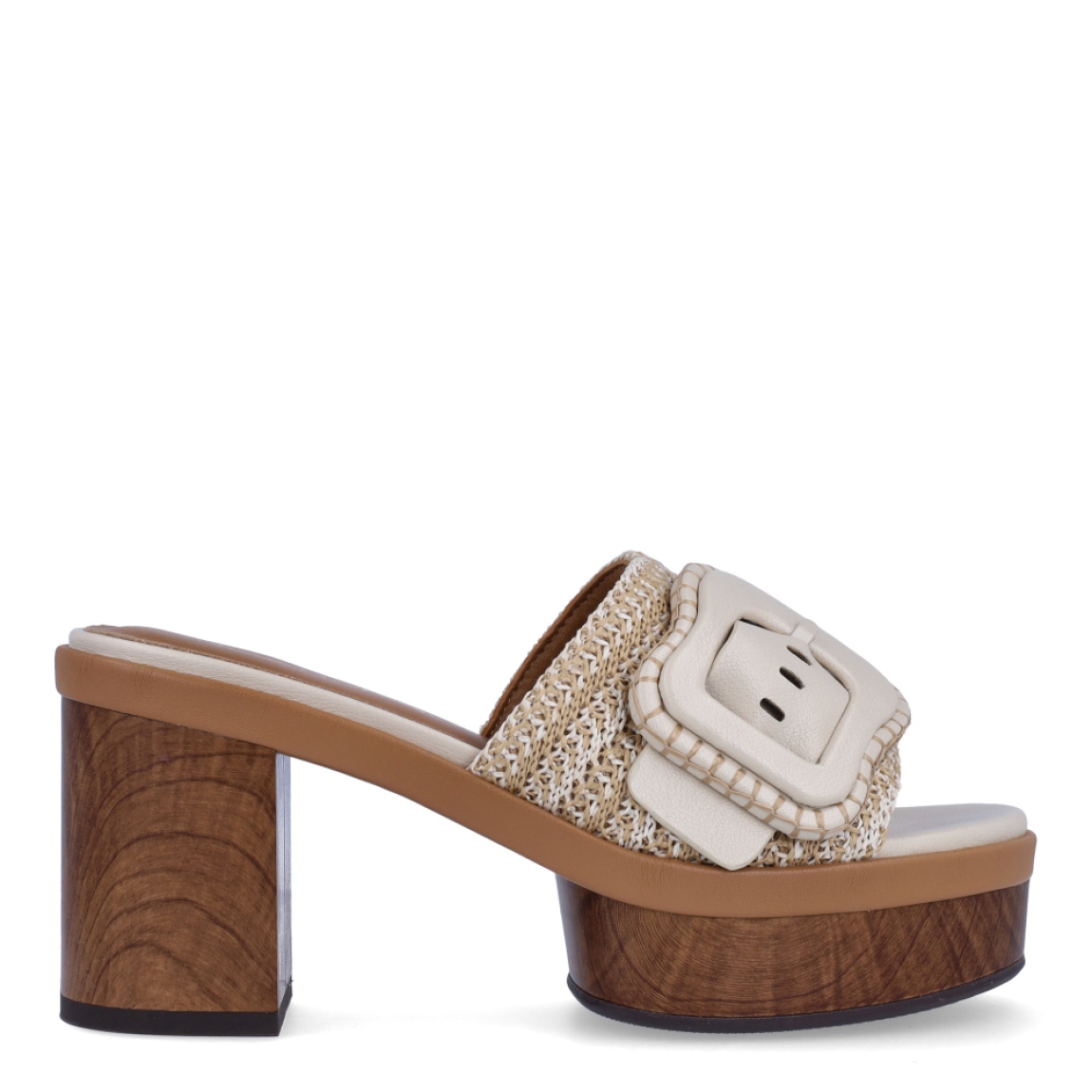 Sandalias de la marca Noa Harmon, modelo LILIE. Exterior en piel color beig con detalle de hebilla en pala. Interior en piel color camel. Sandalias Noa Harmon con tacón de 8cm de altura. Estas sandalias Noa Harmon LILIE son un complemento ideal para tu día a día esta temporada!