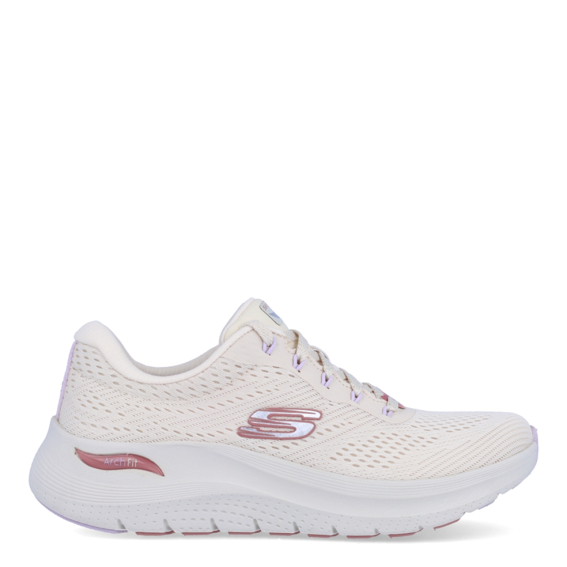 Deportivas de la marca Skechers, modelo ARCHFIT. Exterior naylon color blanco con efecto de rejilla y logo en parte lateral. Interior en textil color blanco con plantilla acolchada y extraíble para máxima comodidad. Cordones de color blanco y una cuña de 2cm de altura. Estas deportivas Skechers ARCHFIT son unas clásicas, ideales para tu día a día.