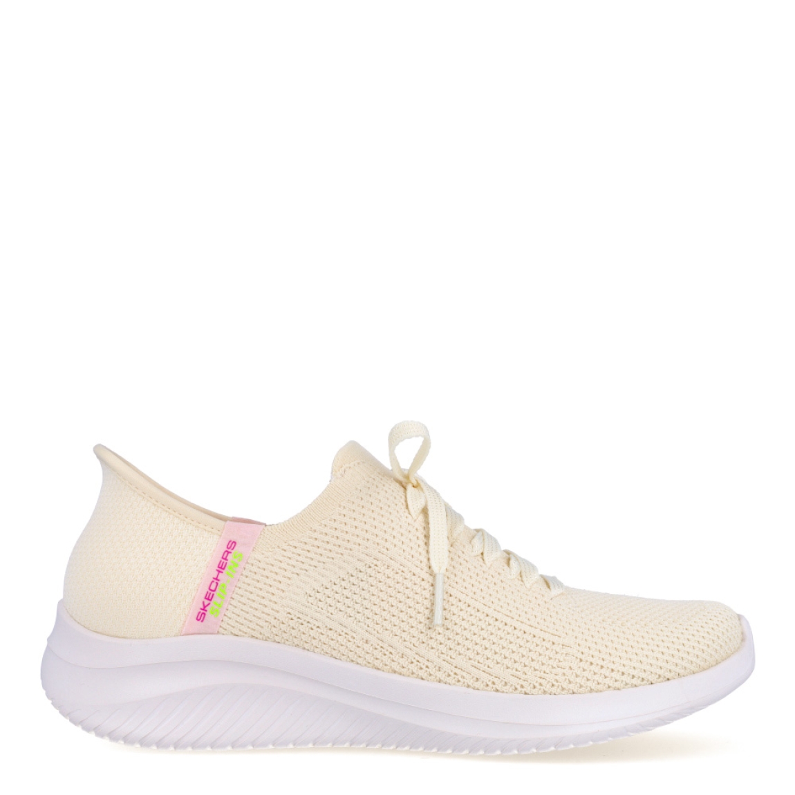 Deportivas de la marca Skechers, modelo CHAOS. Exterior en textil color beig con efecto de rejilla con detalle del logo en parte lateral. Interior en textil color blanco con plantilla acolchada y extraíble para máxima comodidad. Cordones de color beig y una cuña de 3cm de altura. Estas deportivas transpirables Skechers CHAOS son unas clásicas, ideales para tu día a día.