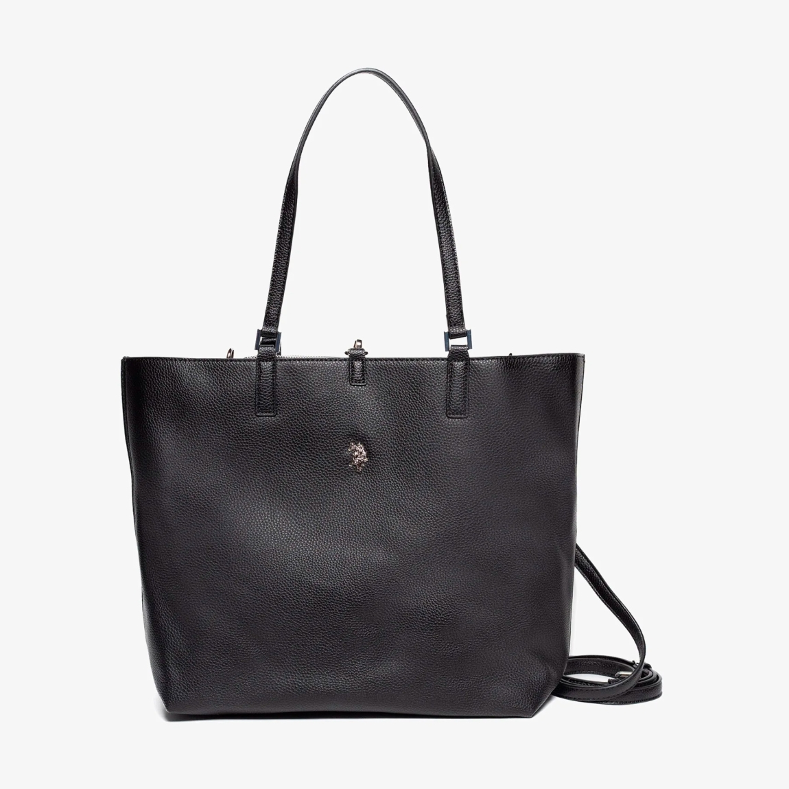 Bolso de la marca US POLO, modelo LINDER. Bolso elaborado en polipiel color negro cuenta con un interior organizado. Bolso no solo tiene un aspecto elegante, sino que también es duradero y resistente. A esto se añade la correa de hombro de longitud media, que hace que sea versátil de llevar. Bolso US POLO LINDER es un complemento tanto para el día a día como para ocasiones especiales, esta bolsa es la elección ideal. Medidas: alto 31cm y ancho 34cm.