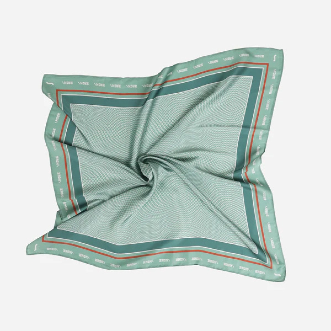 Pañuelo de la marca Bronx, modelo XTRA. Elaborado en tela color verde con estampado de diseños y logo de la marca. Accesorio versátil y clásico.