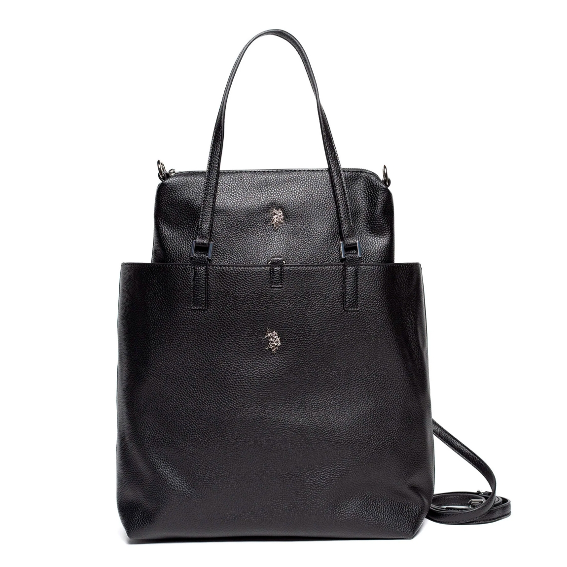 Bolso de la marca US POLO, modelo LINDER. Bolso elaborado en polipiel color negro cuenta con un interior organizado. Bolso no solo tiene un aspecto elegante, sino que también es duradero y resistente. A esto se añade la correa de hombro de longitud media, que hace que sea versátil de llevar. Bolso US POLO LINDER es un complemento tanto para el día a día como para ocasiones especiales, esta bolsa es la elección ideal. Medidas: alto 31cm y ancho 34cm.