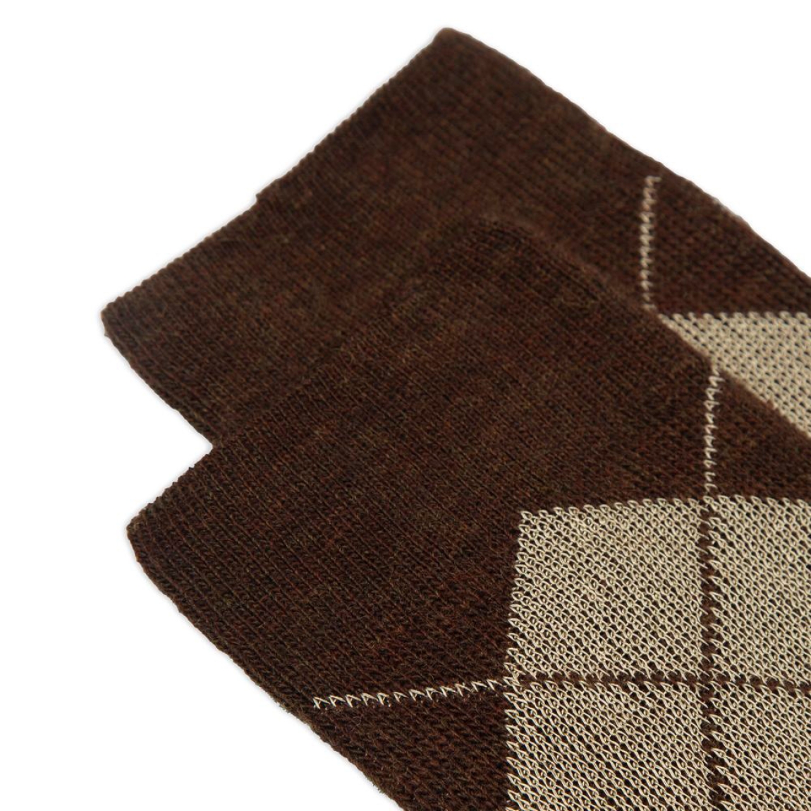 Calcetines de la marca Ant45, modelo POPPY. Elaborado en microfibra color marrón con diseño de rombos. Calcetines ideales para esta temporada!