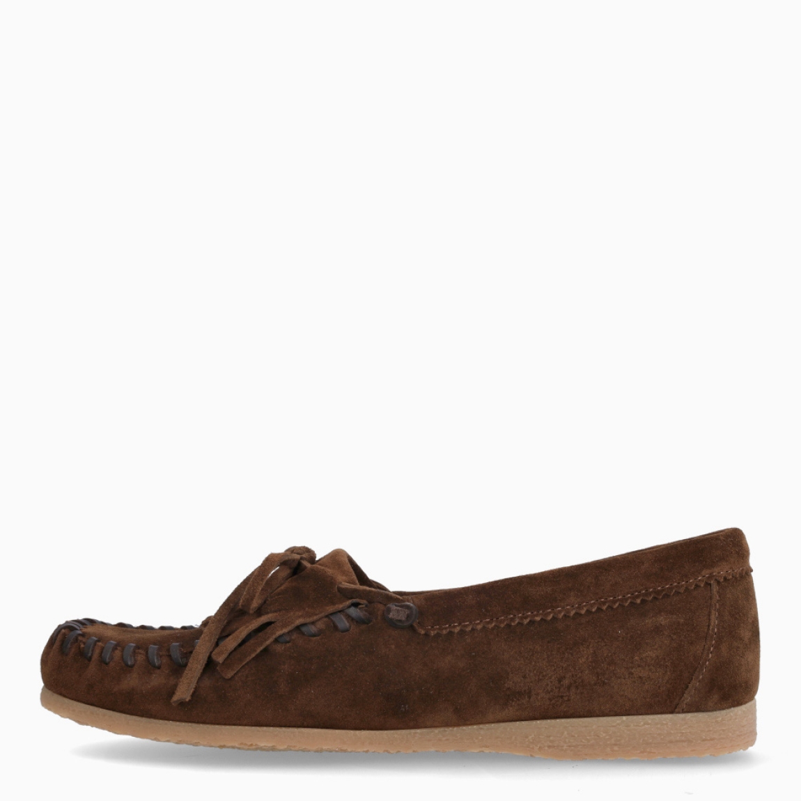 Mocasines de la marca Itse, modelo MANUELA. Exterior elaborado en ante color marrón con cordones en pala. Interior en piel color marrón con plantilla extraible para máxima comodidad. Mocasines Itse con suela de goma plana. Este modelo MANUELA es una tendencia, complemento ideal para estilizar tus looks!