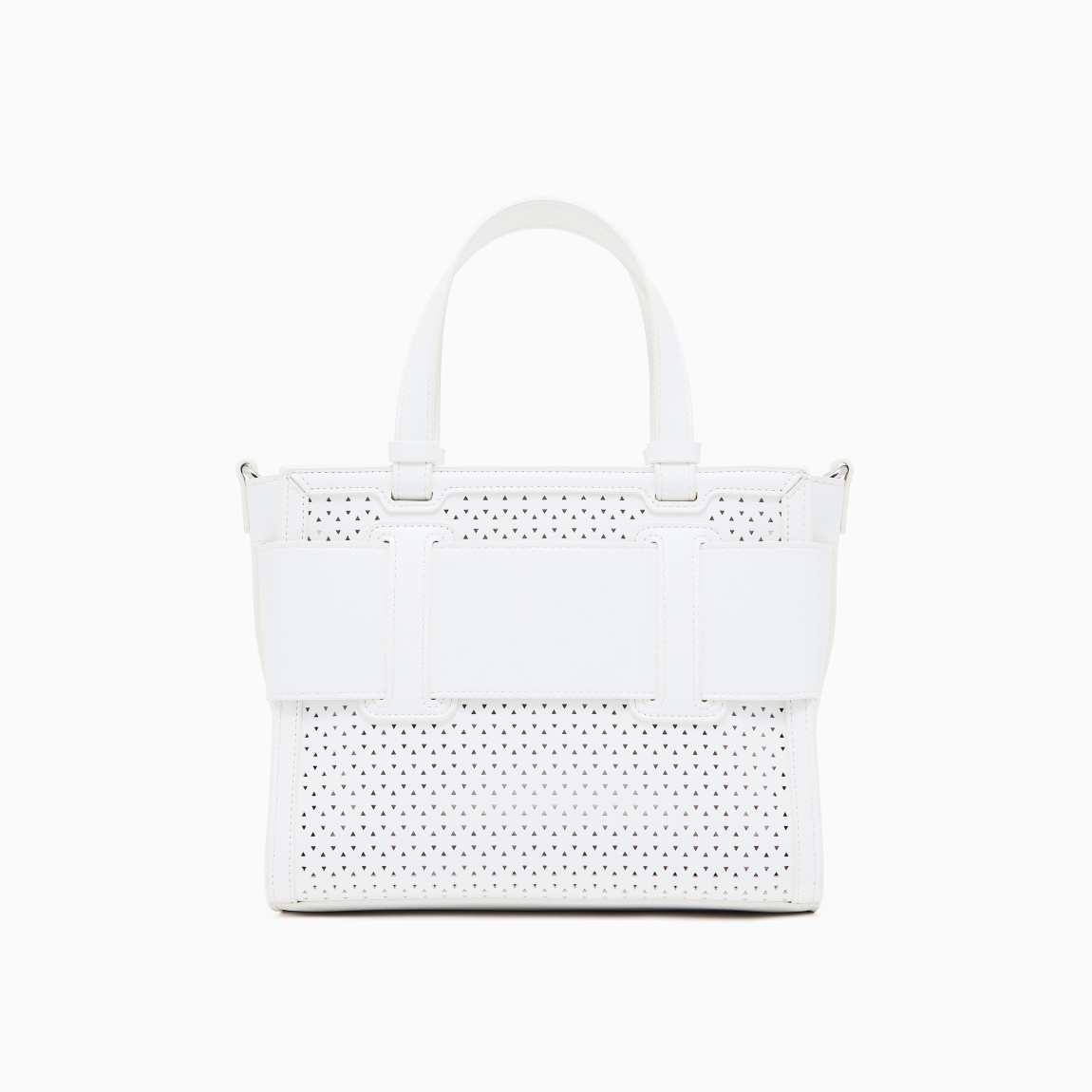 Bolso elegante de la marca Armani Exchange, modelo SABRINA. Elaborado en piel con efecto troquelado color blanco. Bolso con líneas limpias y color liso que crean un accesorio versátil, perfecto para completar looks urbanos y sofisticados. Cierre de bolso Armani Exchange con cremallera. Y asas de mano, y extraíble para máxima comodidad. Bolso con gran capacidad que lo hace ideal para afrontar el día con estilo y practicidad. Bolso Armani Exchange SABRINA, un accesorio con personalidad para quienes aprecian la simplicidad refinada.