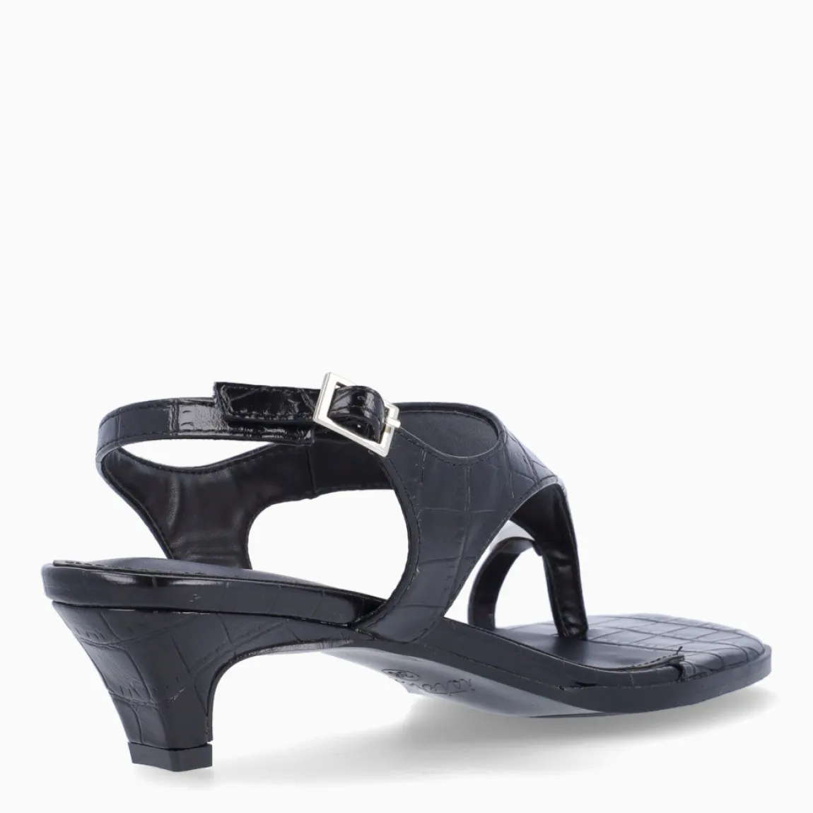 Sandalias de la marca Isteria, modelo SERP. Sandalias elaboradas en polipiel color negro con efecto serpiente. Sandalias con tira en pala. Interior en piel color negro. Sandalias Isteria con cierre de hebilla en tobillo. Sandalias Isteria con tacón de 4cm de altura. Estas sandalias Isteria SERP son ideales para estilizar tus looks esta temporada!