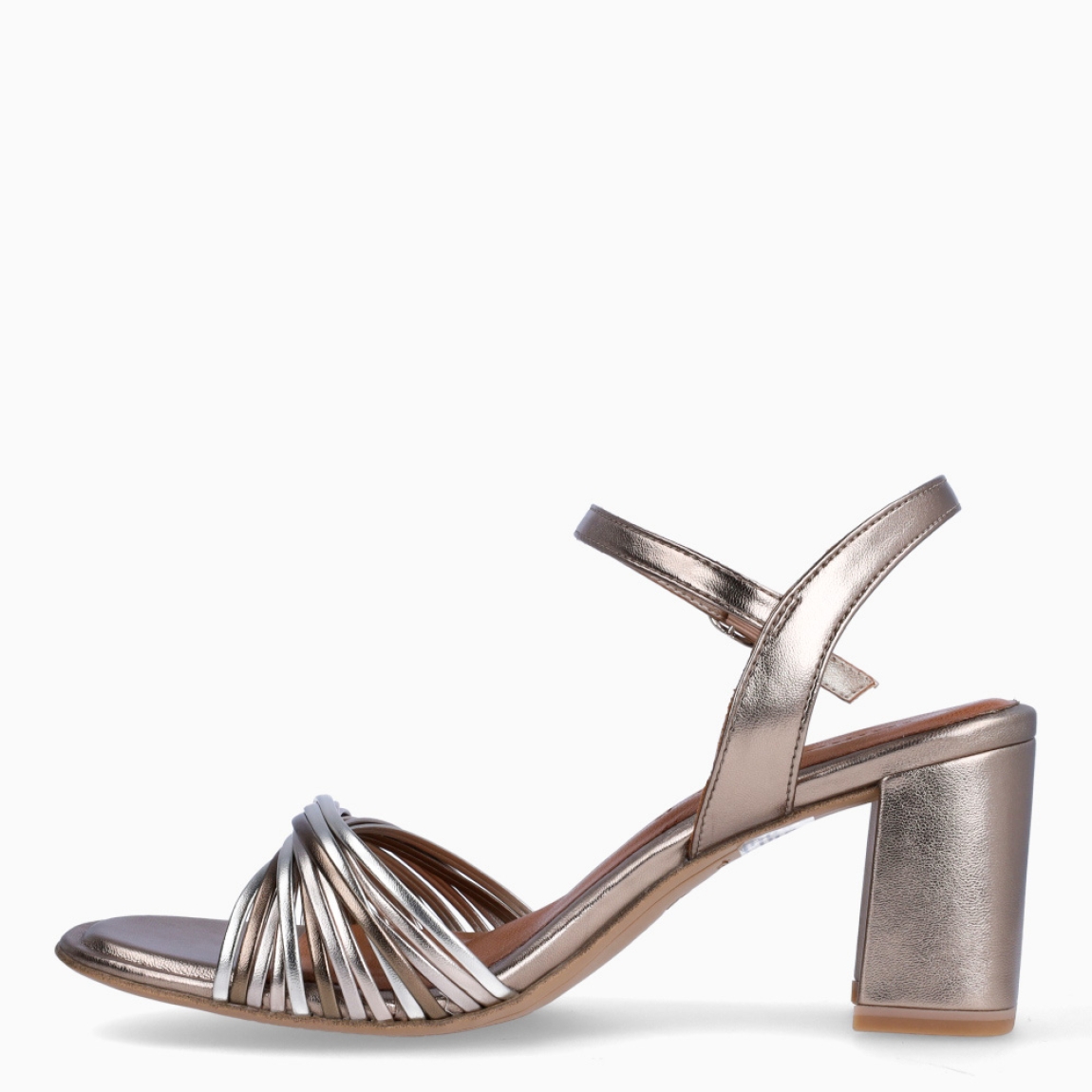 Sandalias de la marca Tamaris, modelo DARIA. Elaboradas en piel color bronce con detalle de tiras cruzadas en pala. Interior en piel color nude y cierre con hebilla en tobillo. Sandalias Tamaris con tacón de 7cm de altura. Estas sandalidas Tamaris DARIA son ideales para ti!