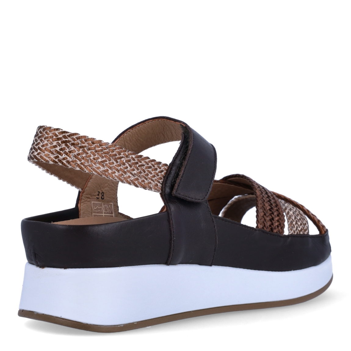 Sandalias de la marca Piesanto, modelo MINERVA. Elaboradas en piel trenzada color marrón con tiras cruzadas en pala. Interior con plantilla acolchada y extraíble para máxima comodidad. Suela con plataforma de 5cm de altura. Sandalias Piensanto MINERVA, complemento ideal de comodidad para tu día a día!