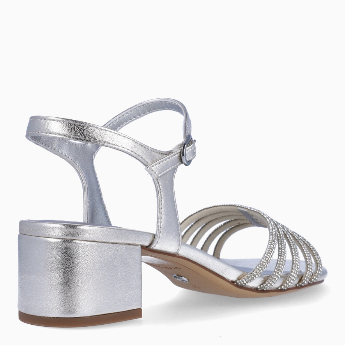 Sandalias de la marca Tamaris, modelo GLMAOUR. Exterior en piel color platino con tiras brillantes en pala. Interior en piel color plata. Cierre de sandalias Tamaris con hebilla en tobillo. Sandalias con tacón de 4cm de altura. Estas sandalias Tamaris GLAMOUR son ideales para las ocasiones especiales, te ayudarán a crear y estilizar diferentes looks!