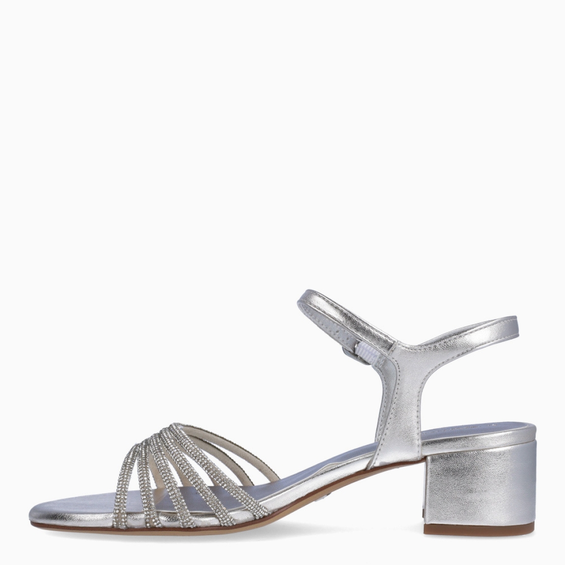 Sandalias de la marca Tamaris, modelo GLMAOUR. Exterior en piel color platino con tiras brillantes en pala. Interior en piel color plata. Cierre de sandalias Tamaris con hebilla en tobillo. Sandalias con tacón de 4cm de altura. Estas sandalias Tamaris GLAMOUR son ideales para las ocasiones especiales, te ayudarán a crear y estilizar diferentes looks!