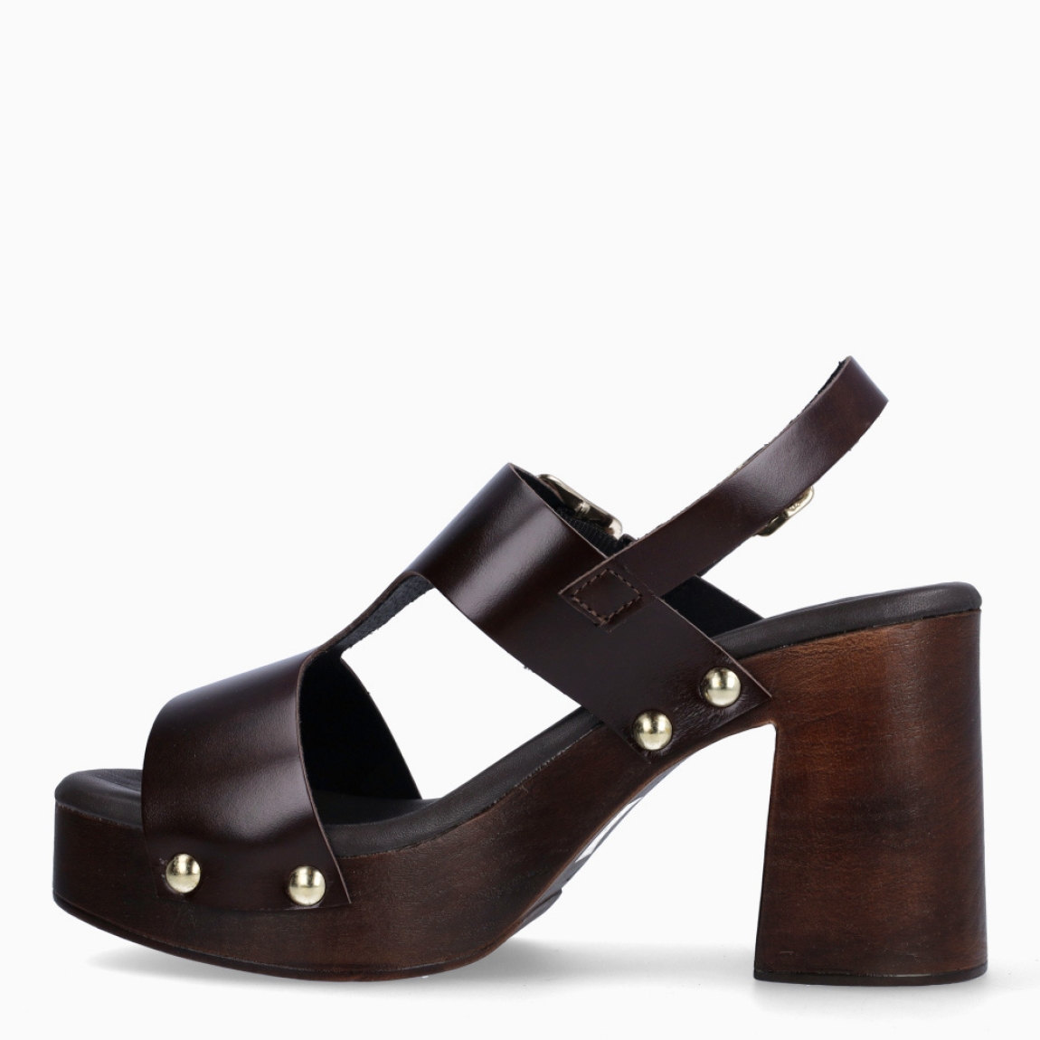 Sandalias de la marca Itse, modelo CETARA. Elaboradas en piel color marrón con hebilla grande en pala. Interior en piel marrón. Cierre de sandalias Itse con hebilla en tobillo y suela con tacón de 9cm de altura. Estas sandalias Itse CETARA son ideales para ti!