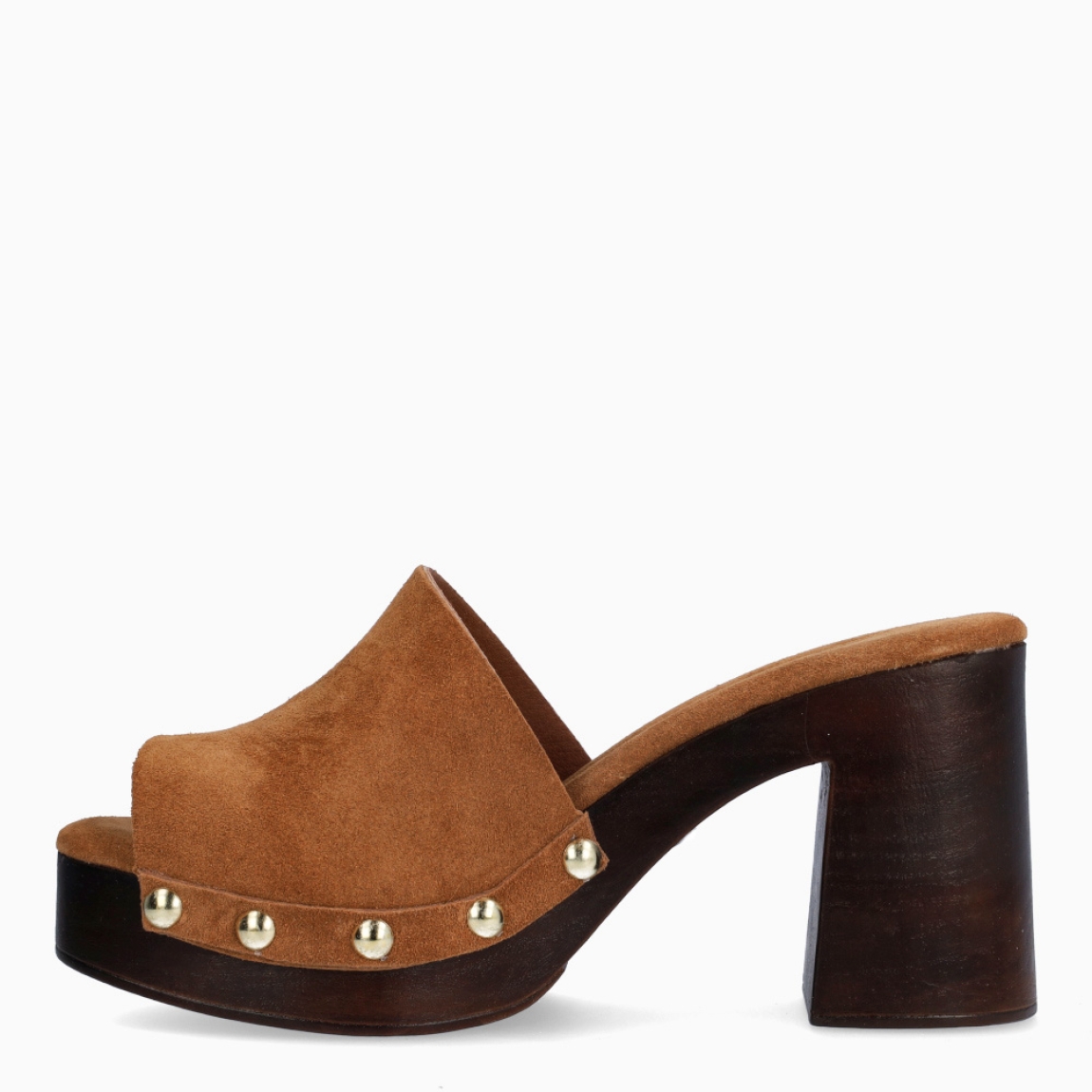 Sandalias de la marca Itse, modelo LUZMILA. Elaboradas en ante color cuero con tira grande en pala. Interior en ante color cuero. Cierre de sandalias Itse con hebilla en tobillo y suela con tacón de 8cm de altura. Estas sandalias chanclas Itse LUZMILA son ideales para ti!