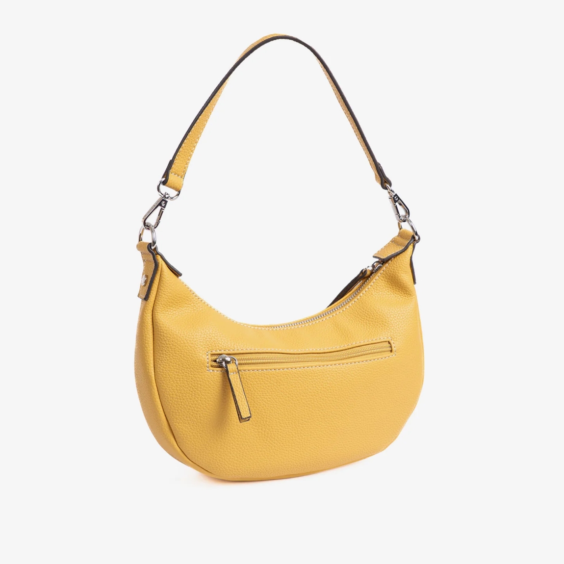 Bolso de la marca Matias Salva, modelo MINNA. Bolso elaborado en polipiel de alta calidad color amarillo, con un acabado fiel a la piel natural.Tamaño pequeño, ideal para llevar tus imprescindibles. Bolsillos estratégicamente ubicados para llevarlo todo organizado. Bolso Matias Salva, con bandolera desmontable con mosquetones, ajustable en alturaAsa de hombro desmontable. Interior forrado en textil suave al tacto. Bolso Matias Salva MINNA, ideal para llevar a todos lados! Medidas: 24.5x14x05 cm