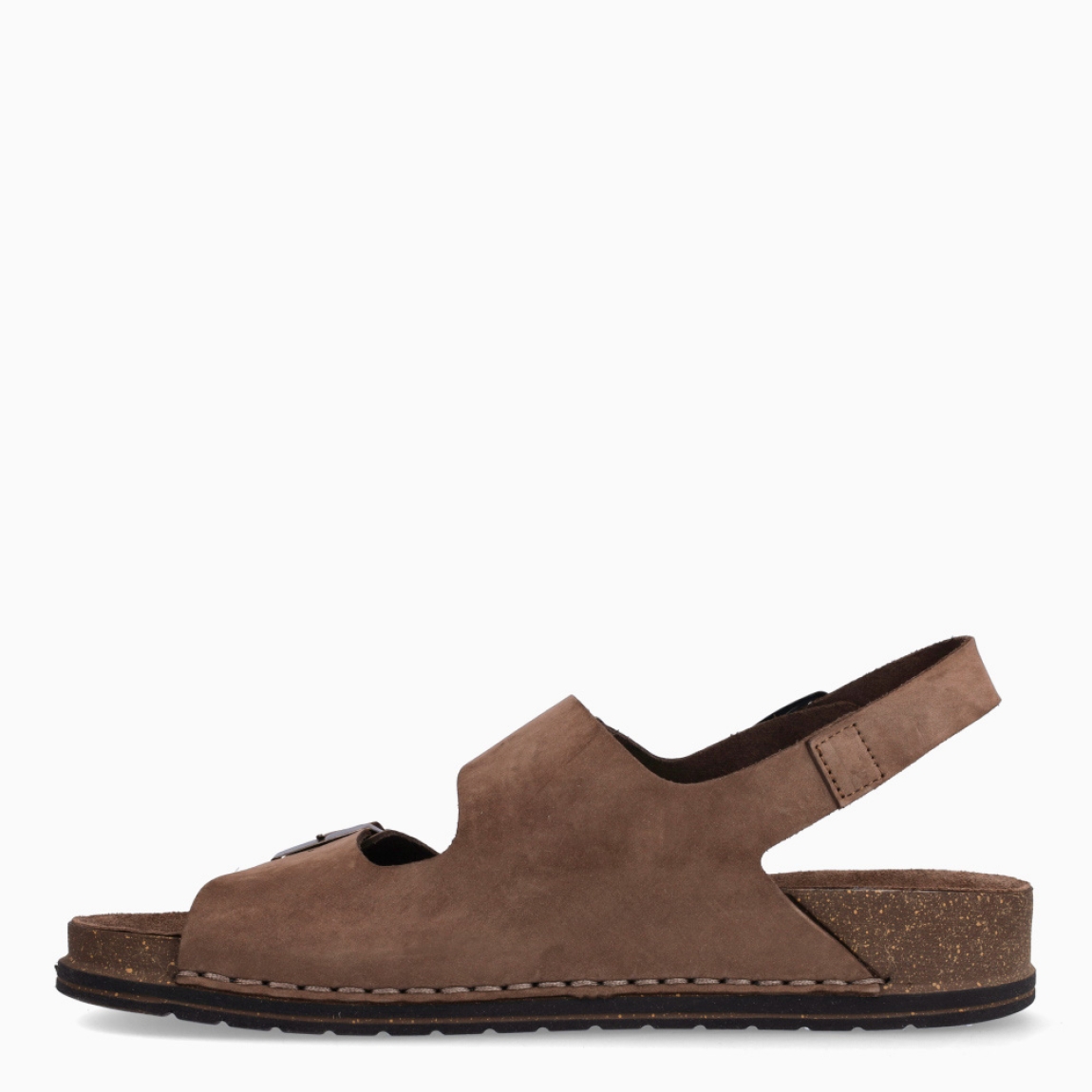 Sandalias de la marca Walk & Fly, modelo LIO. Exterior de las sandalias en piel color marrón con tiras en pala. Interior de las sandalias en piel color marrón. Cierre de las sandalias Walk & Fly con tripe hebilla, dos e pala y una en talón, y suela de goma plana. Estas sandalias Walk & Fly LIO son un complemento clásico de temporada, te darán una comodidad absoluta. No te puede faltar en el armario.