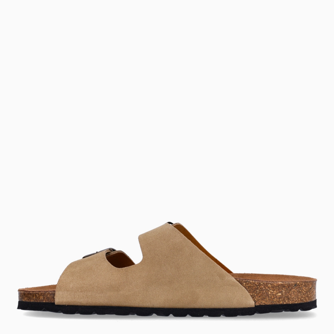 Sandalias de la marca Itse, modelo BANDRA. Exterior de las sandalias en ante color taupe con tiras en pala. Interior de las sandalias en piel color marrón. Cierre de las sandalias Itse con doble hebilla en la pala y suela plana de goma. Estas sandalias Itse BANDRA son un complemento clásico de temporada, te darán una comodidad absoluta. No te puede faltar en el armario.