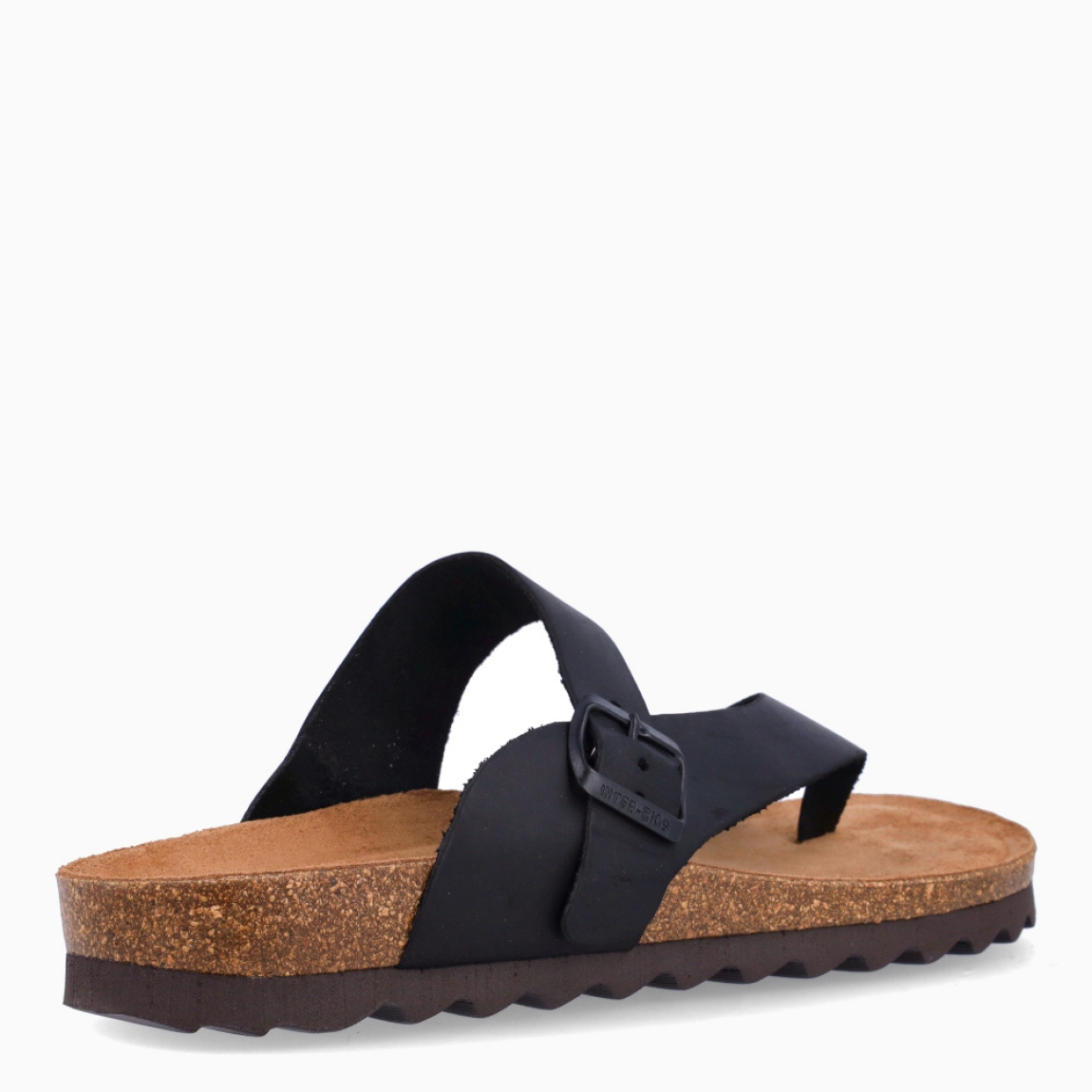 Sandalias de la marca Inter Bios, modelo DINA. Sandalias elaboradas en piel color negro. Cierre con hebilla y suela de goma plana. Estas sandalias Inter Bios DINA es un complemento ideal para tus looks de temporada.