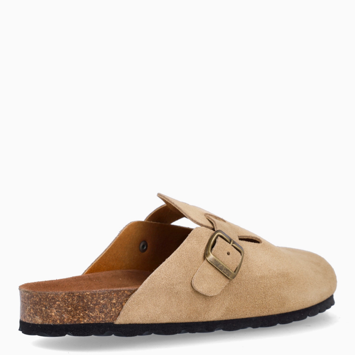 Zuecos para hombre de la marca Itse, modelo BARKING_H. Zuecos elaborados en ante color taupe. Interior en corcho. Cierre de zuecos con hebilla en pala. Zuecos Itse BARKING_H, ideales para tu día a día esta temporada!