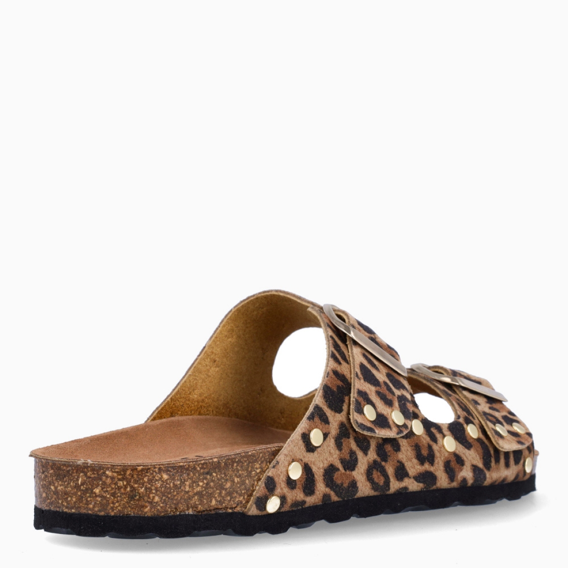 Sandalias de la marca Itse, modelo BATTERSEA. Sandalias elaboradas en piel con estampado animal print. Sandalias Itse con cierre de doble hebilla en pala. Interior en corcho. Suela de sandalia plana. Sandalias Itse BATTERSEA, es un complemento clásico, que destacarán tus looks del día a día!