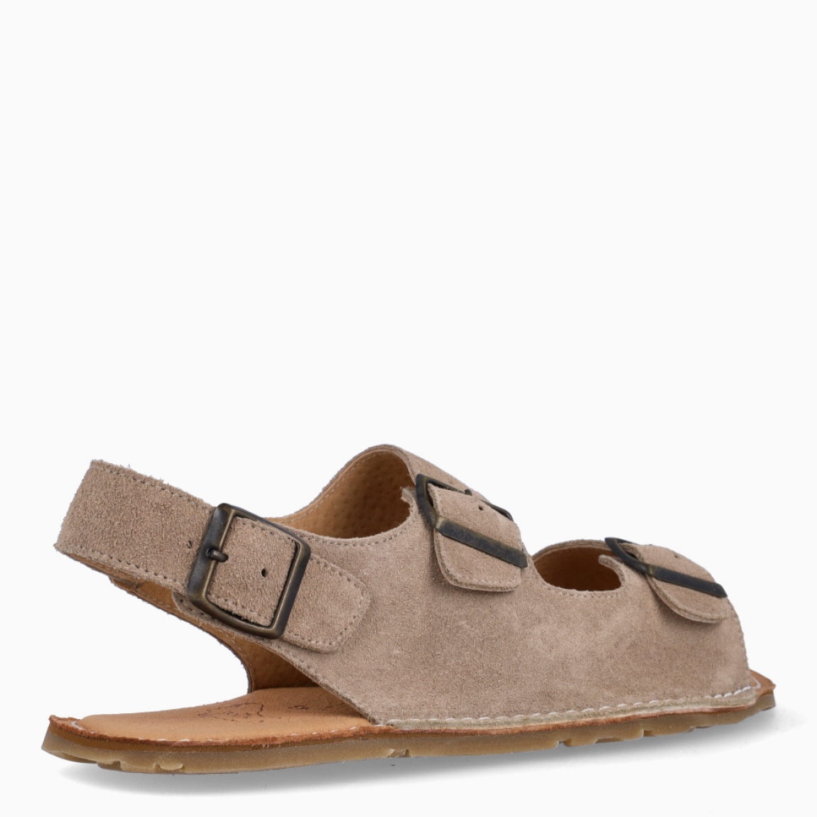 Sandalias de la marca Munné, modelo LAMINE_H. Elaboradas en ante color gris con tiras co hebillas en pala y talón. Interior en piel color nude. Cierre de sandalias Munné con hebillas y suela plana de goma. Estas sandalias Munné LAMINE_H , son un complemento ideal para lucir tus looks con estilo y comodidad!