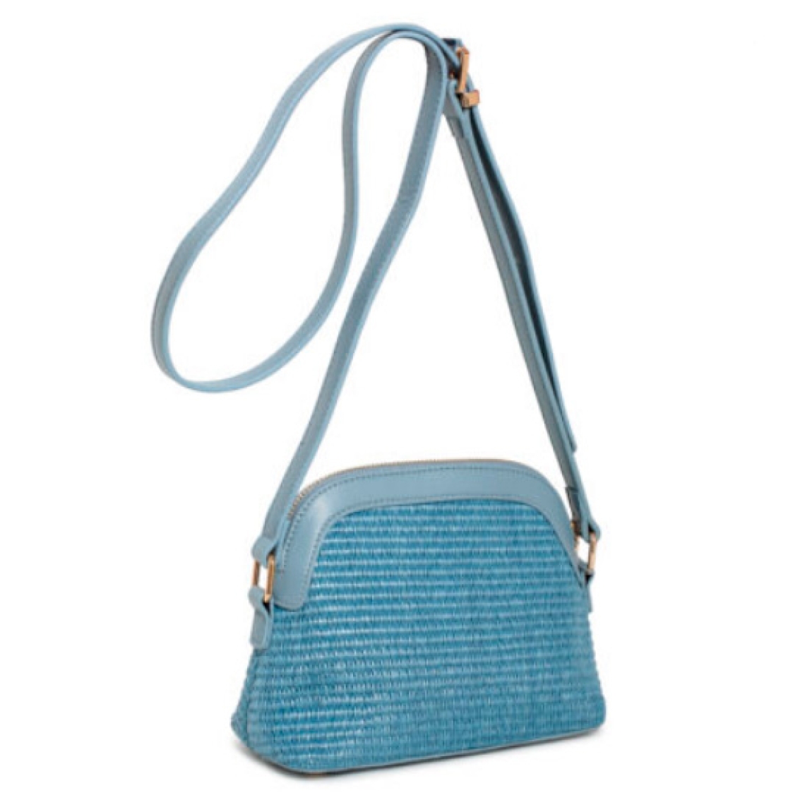 Bolso cross body de la marca Robert Prieti, modelo VENUS. Bolso elaborado en rafia pu, color natural azul asa bandolera regulable, cierre con cremallera, 2 bolsillos interiores. Bolso Robert Prieti VENUS, ideal para llevarlo a todos lados!