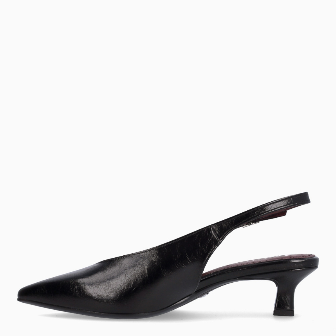 Los salones Tamaris QUEENIE combinan elegancia y comodidad en un diseño perfecto para cualquier ocasión. Están confeccionados en piel de color negro con un sofisticado acabado liso clásico. Incorporan un tacón de 4 cm de altura, ideal para proporcionar una ligera elevación y garantizar el confort durante largas jornadas. Su punta afilada realza la silueta del calzado con un aire refinado y femenino.Cuentan con cierre mediante hebilla ajustable para un ajuste seguro y personalizado, además de una plantilla suave que ofrece una mayor comodidad en cada paso.Los Tamaris QUEENIE son la opción perfecta para transformar cualquier look en un conjunto formal y elegante, sin renunciar a un estilo moderno y versátil.