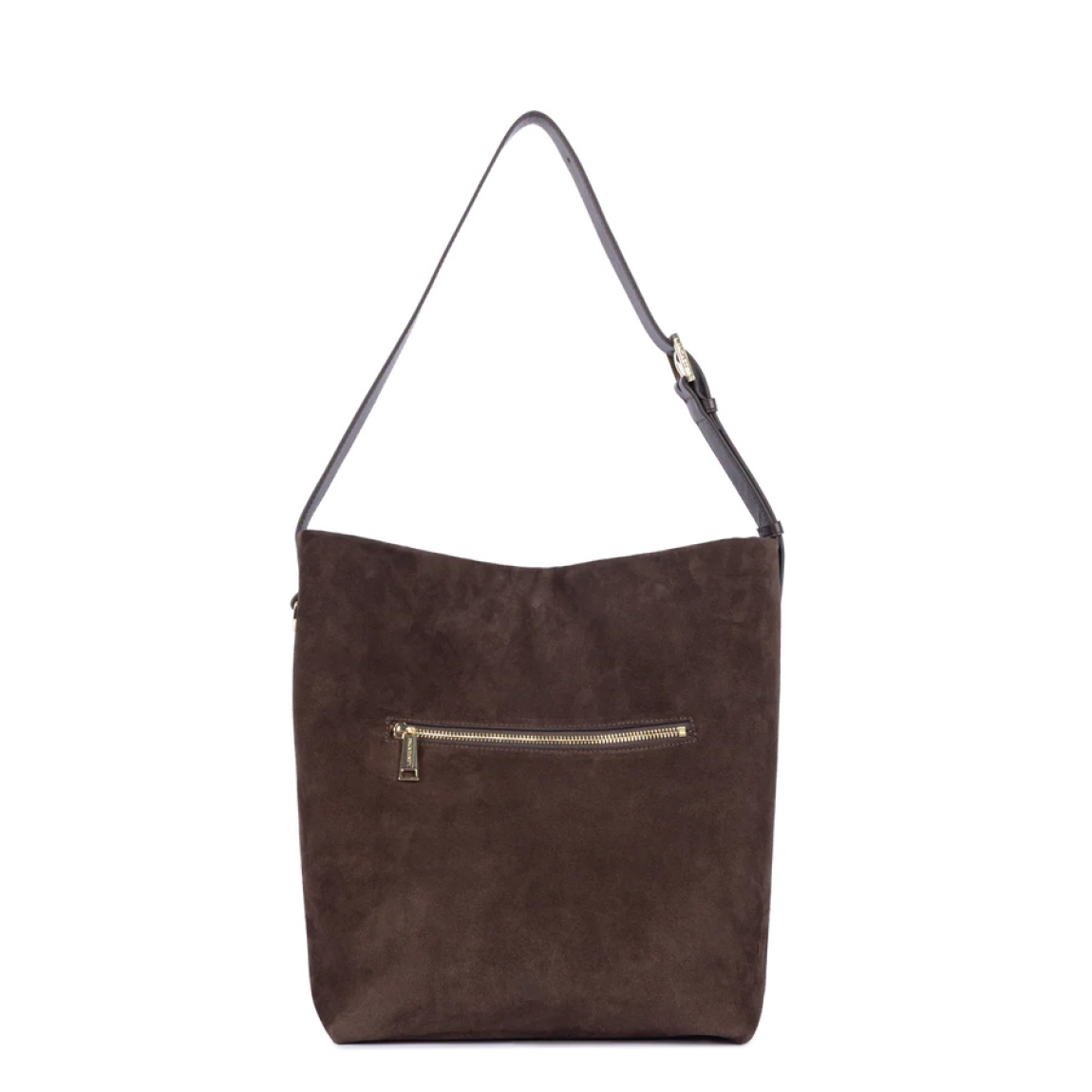 Bolso de la marca Lancaster, modelo SUÈDE. Bolso shopper grande confeccionado en piel de vacuno efecto terciopelo color marrón chocolate, ofreciendo un tacto suave y un aspecto elegante. Cuenta con un bolsillo trasero con cremallera, un bolsillo interior con cremallera, una separación interior con cremallera y un doble bolsillo sencillo para organizar tus esenciales. Su cierre a presión garantiza seguridad y practicidad en el día a día. Bolso Lancaster SUÈDE se lleva principalmente al hombro y también puede llevarse cruzado.