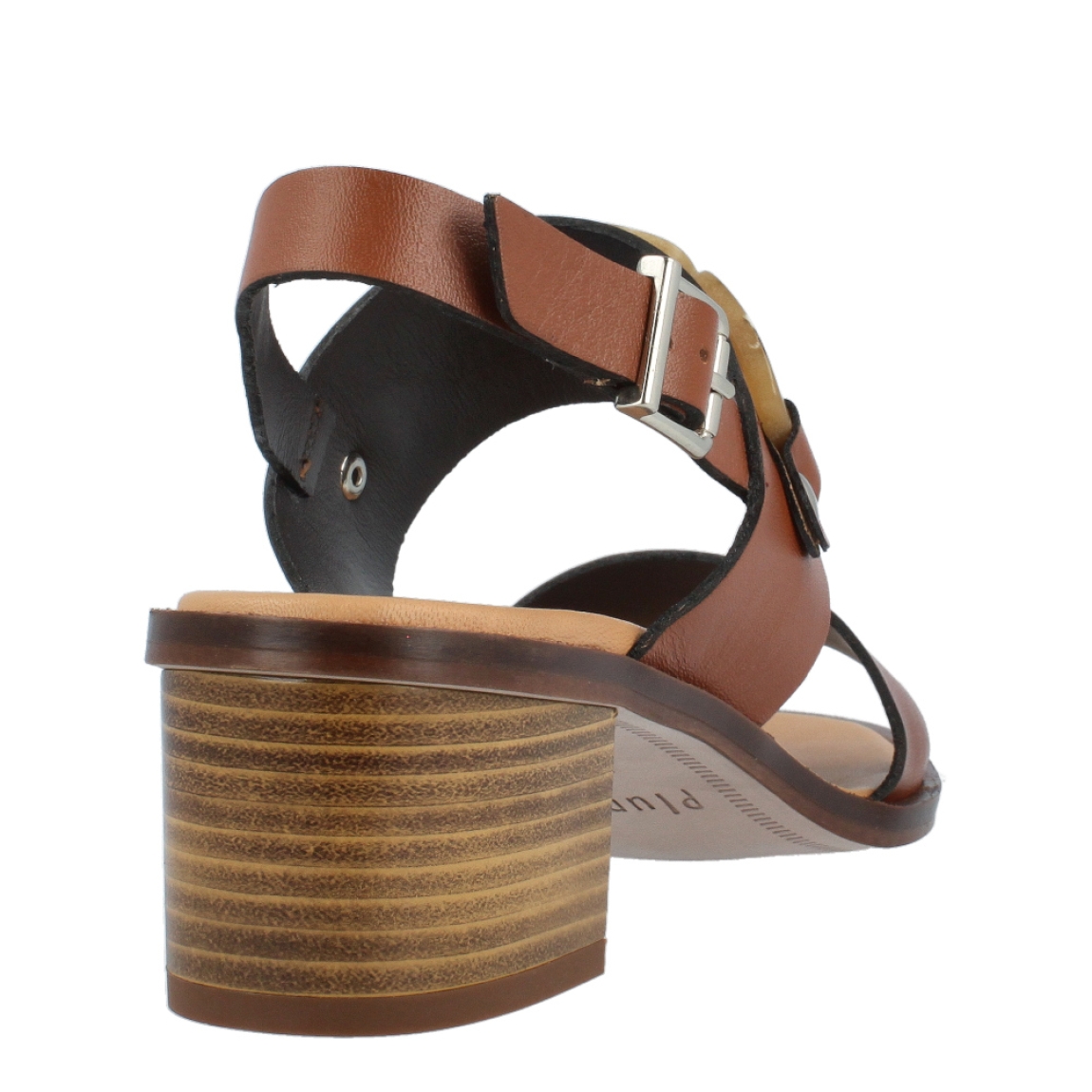Sandalias de la marca Munné, modelo SALTUR. Exterior de las sandalias en piel color cuero con detalle de adorno de cadena. Interior de las sandalias en piel color camel. Cierre de las sandalias Munné con hebilla en el tobillo. Sandalias con tacón de 4cm de altura. Estas sandalias Munné Saltur, tienen el diseño y color ideal para crear diferentes looks durante esta temporada!