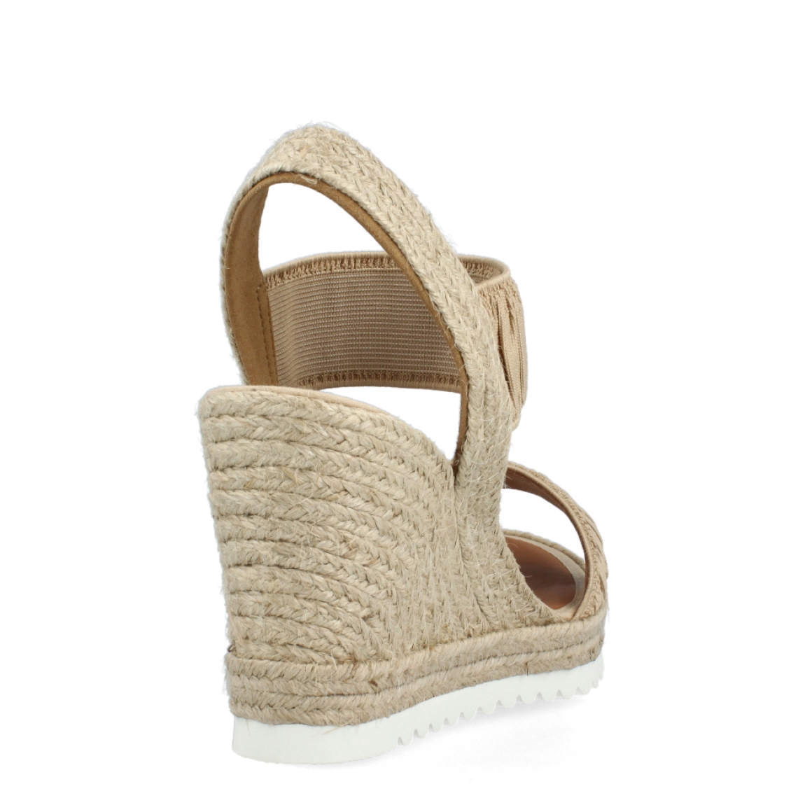 Alpargatas de la marca Casteller, modelo BLUMA. Exterior de las alpargatas en textil con efecto corrugado color beig. Interior de las alpargatas en piel color camel. Alpargatas con cuña de 8cm de altura. Estas alpargatas Casteller BLUMA son una tendencia de temporada. Gracias a su diseño, podrás estilizar tus looks con la máxima comodidad posible.