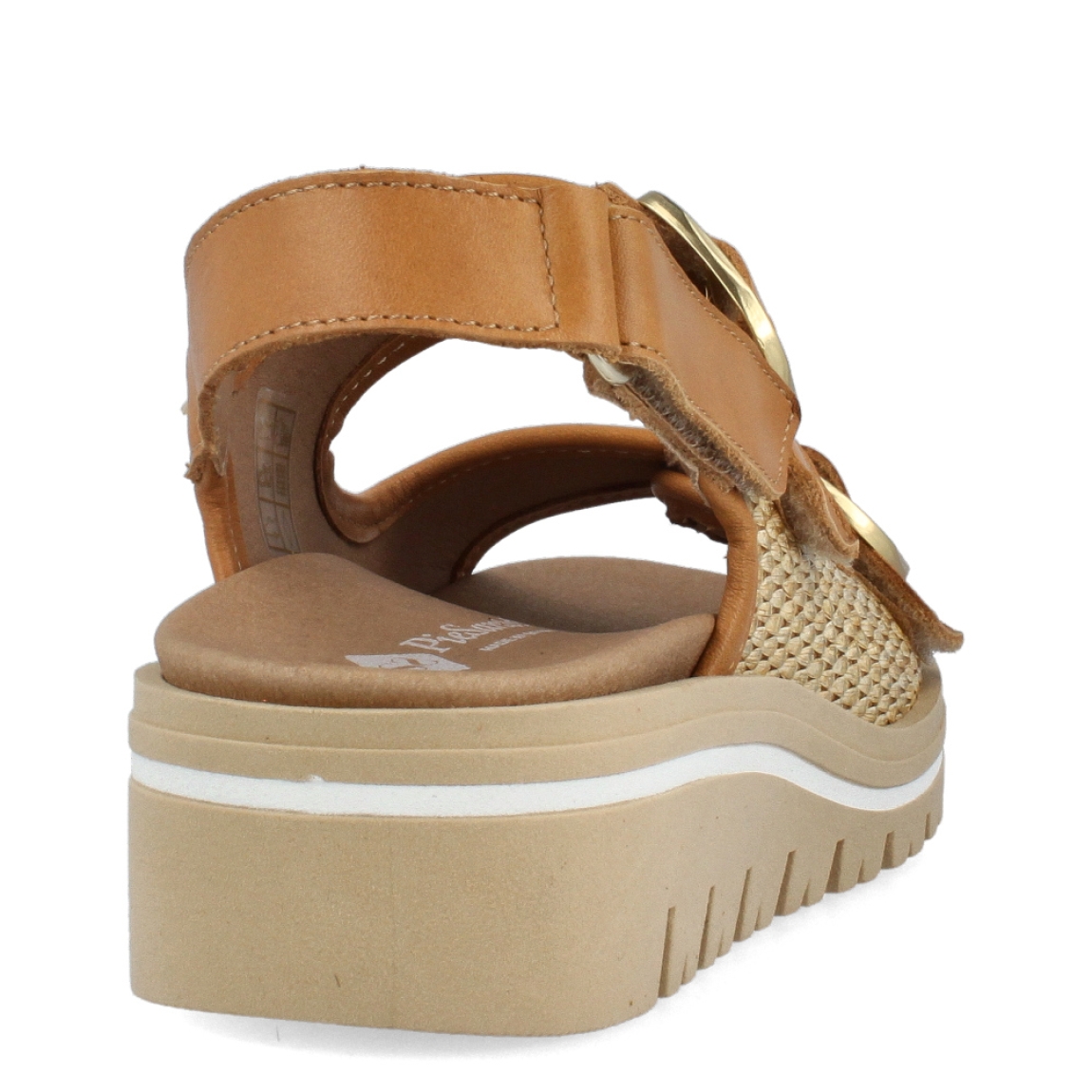 Sandalias de la marca PieSanto, modelo SHAROM. Exterior de las sandalias en rafia trenzada color camel. Interior de las sandalias en piel color camel con plantilla acolchada y extraíble. Ciere de las sandalias PieSanto con doble hebilla en pala y empeine, y velcro en el talón. Sandalias con cuña de 3cm de altura. Estas sandalias PieSanto SHAROM son el complemento ideal para tus looks de temporada, podrás crear diferentes outfits con la máxima comodidad.