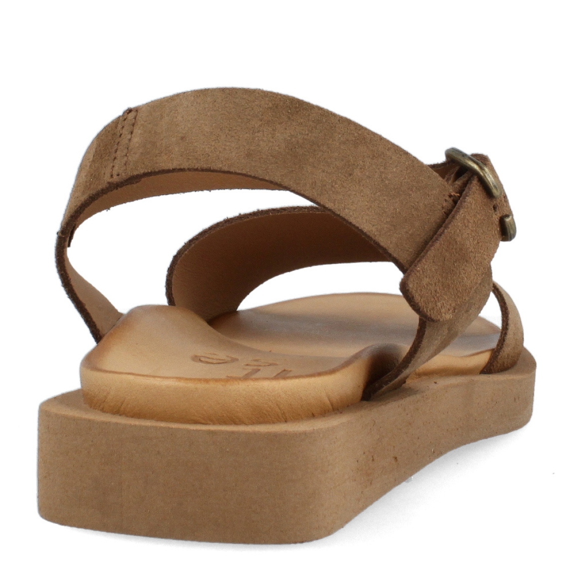 Sandalias de la marca Itse, modelo VILMA. Exterior de las sandalias en ante color taupe. Interior de las sandalias en piel color beig. Cierre de las sandalias Itse con hebilla y suela plana. Estas sandalias Itse VILMA son un complemento ideal para tus outfits de temporada. Crearás diferentes looks con una comodidad máxima.