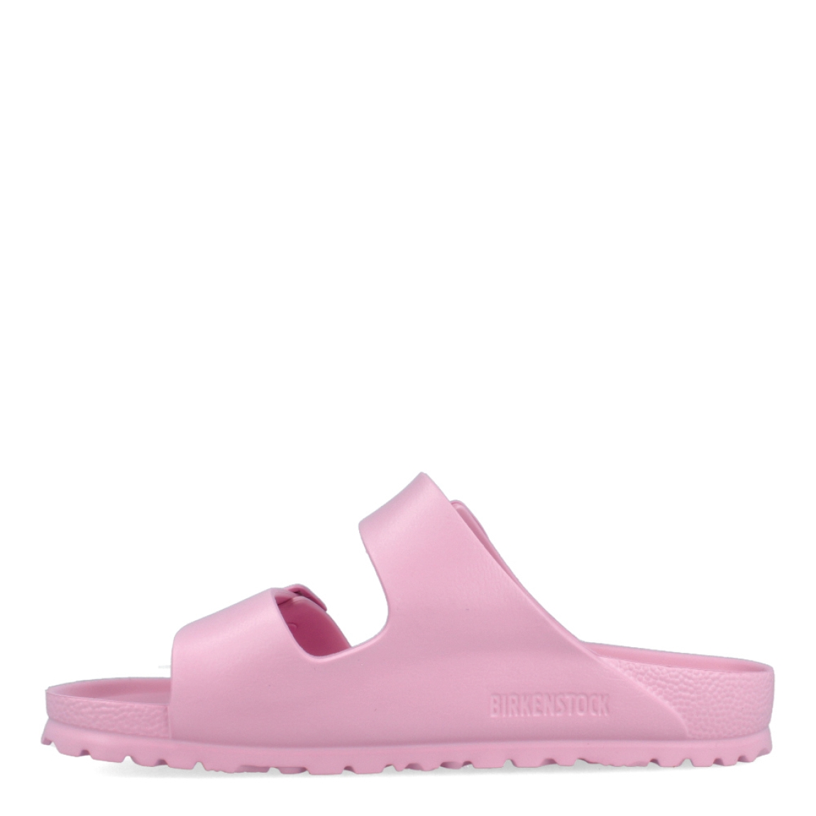 Sandalias de la marca Birkenstock, modelo ARIZONA EVA. Sandalias elaboradas en neopreno color rosado de alta calidad. Cierre de las sandalias con doble hebilla en pala y empeine. Suela plana de goma. Estas sandalias Birkenstockl ARIZONA EVA son ligeras, resistentes al agua y te ofrece la mejor comodidad que necesitas para esta temporada.
