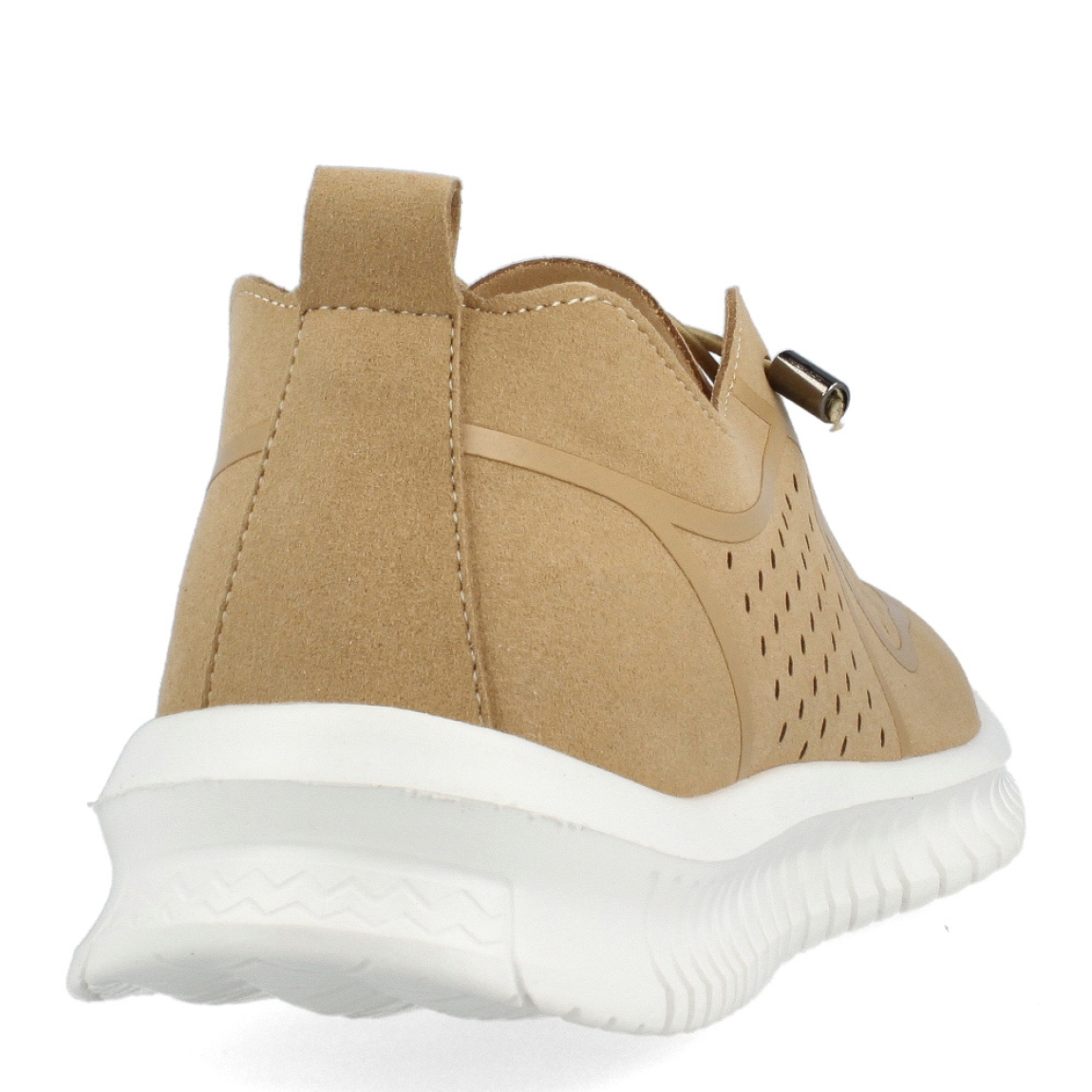 Deportivas de la marca Tiziana, modelo 94T. Exterior de las deportivas en microfibra color camel con efecto troquelado. Interior de las deportivas en piel color nude. ierre de las deportivas Tiziana con cordones elásticos y suela plana de goma. Estas deportivas Tiziana 94T son el complemento perfecto para tus looks de temporada.