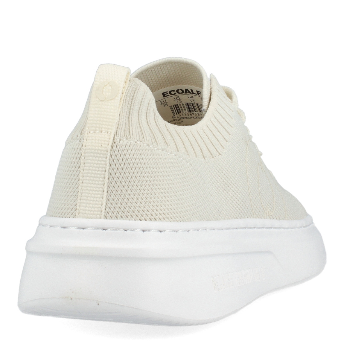 Deportivas de la marca Ecoalf, modelo BERMUD. Exterior e interior de deportivas en tela transpirable color blanco. Cierre de las deportivas Ecoalf con cordones y suela plana de goma. Estas deportivas Ecoalf BERMUD son unas clásicas de temporada, te darán la comodidad máxima que necesitas en tu día a día.
