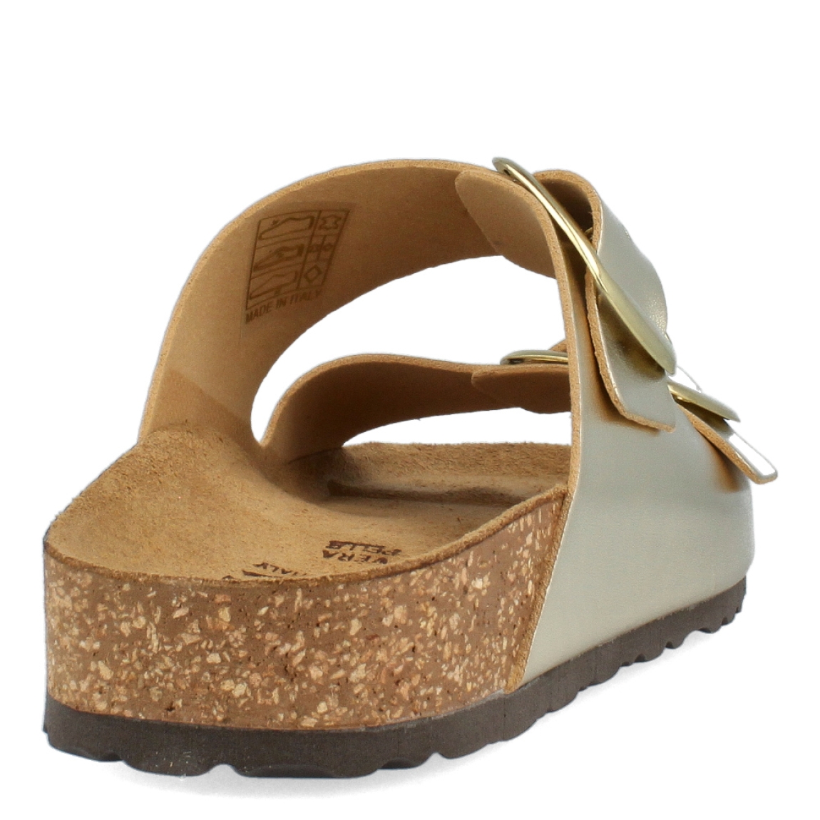 Sandalias de la marca Itse, modelo IRIS. Exterior de las sandalias e piel color platino. Interior de las sandalias en ante color camel. Cierre de las sandalias con doble hebilla, en pala y empeine. Estas sandalias Itse IRIS tienen el diseño perfecto para tus looks de temporada, te hará resaltar tu estilo y te brindará la mayor comodidad al caminar.
