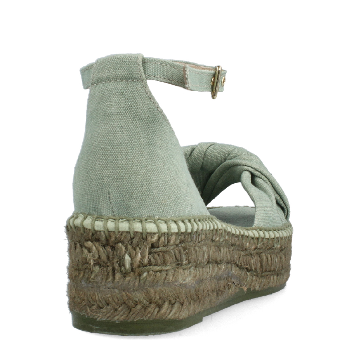 Sandalias de la marca Gaimo, modelo TORGOS. Sandalias elaboradas en tela color verde. Modelo Torgos con pala cruzada y talón cerrado con pulsera con hebilla lateral. Forro y plantillas acolchadas de piel plataforma de 3cm de altura. Estas sandalias Gaimo Torgos están diseñadas para ser la combinación perfecta entre comodidad y estilo que podrás combinar con cualquiera de tus looks veraniegos.