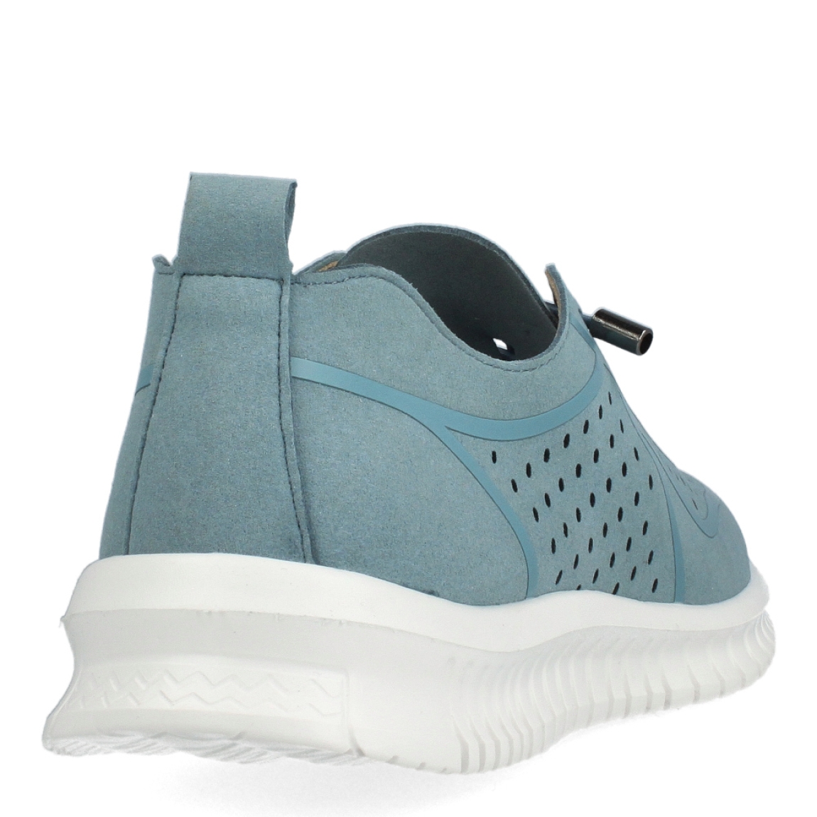 Deportivas de la marca Pilvet, modelo 94T. Exterior de las deportivas en microfibra color azul con efecto troquelado. Interior de las deportivas en piel color nude. Cierre de las deportivas Pilvet con cordones elásticos y suela plana de goma. Estas deportivas Pilvet 94T son el complemento perfectos para tus looks de temporada.