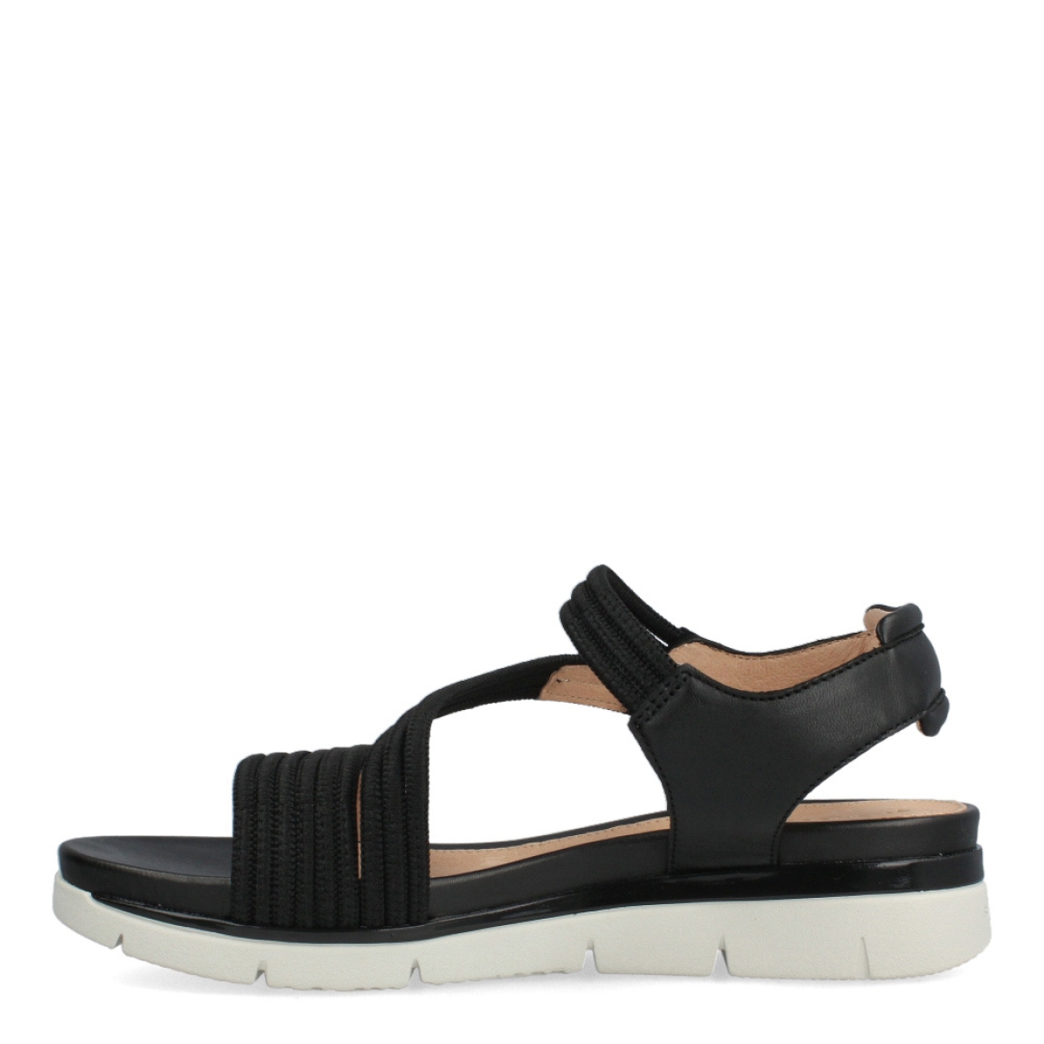 Sandalias de la marca Stonefly, model ARIA. Exterior de las sandalias en piel color negro e interior en piel color nude. Cierre de las sandalias con velcro y cuña de 3cm de altura. Estas sandalias Stonefly son unas clásicas para esta temporada, podrás combinarla con todos tus looks y gozar de una máxima comodidad en tu día a día.